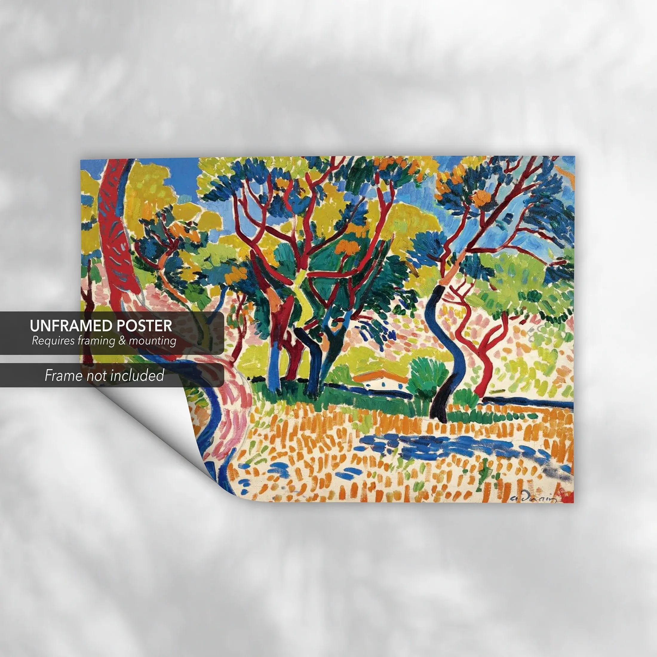 Andre Derain 'Trees in Collioure' (Arbres a Collioure) Canvas Wall Art | Poster Print - Canvastoria