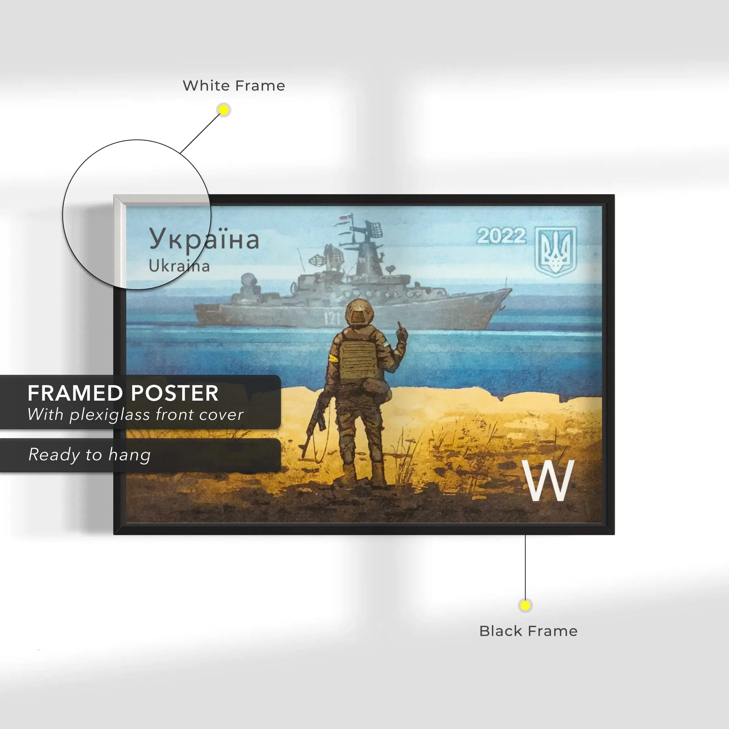 Russian Warship go F**k Yourself Canvas Wall Art | Poster Print - Canvastoria