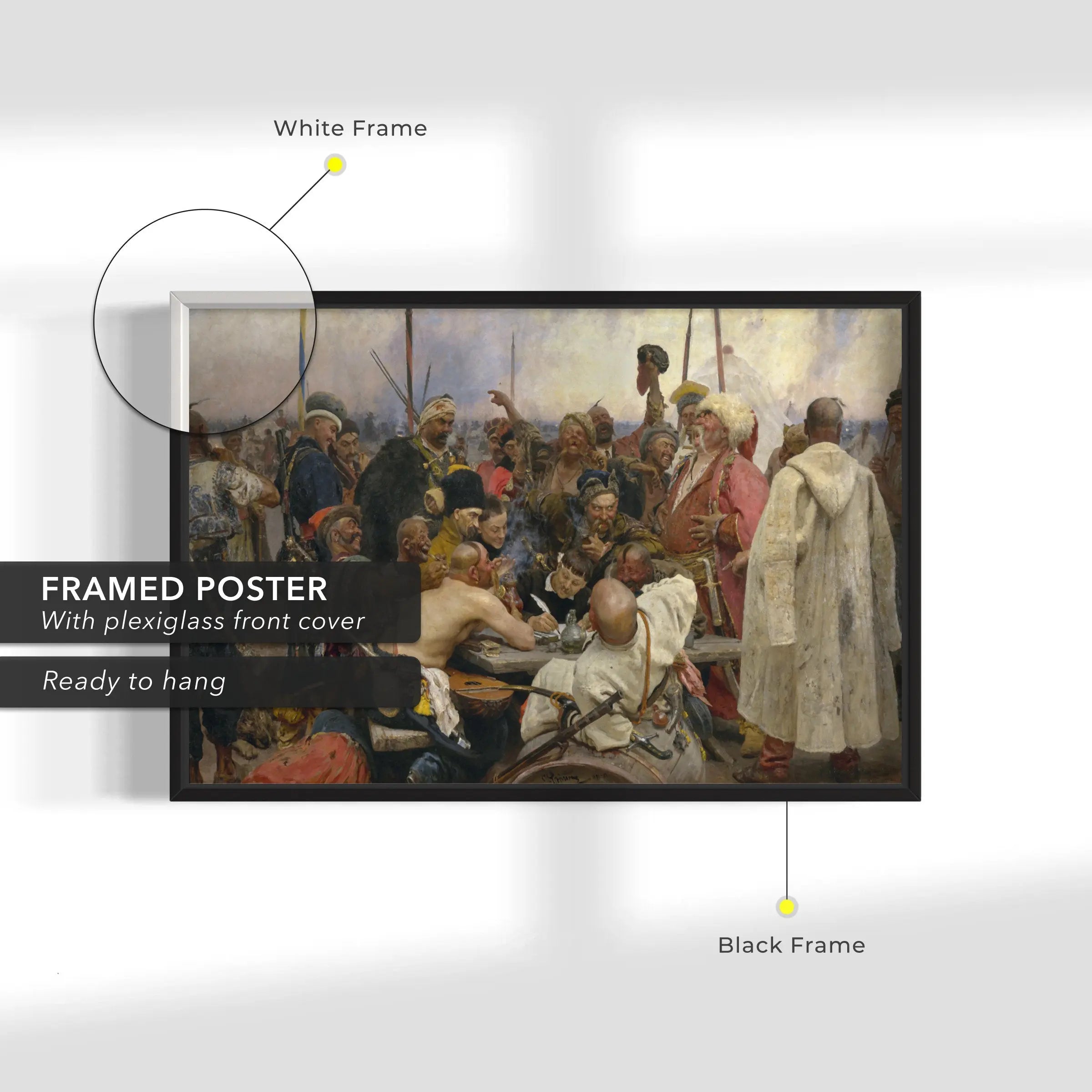 Repin 'Reply of the Zaporozhian Cossacks' Canvas Wall Art | Poster Print Canvastoria