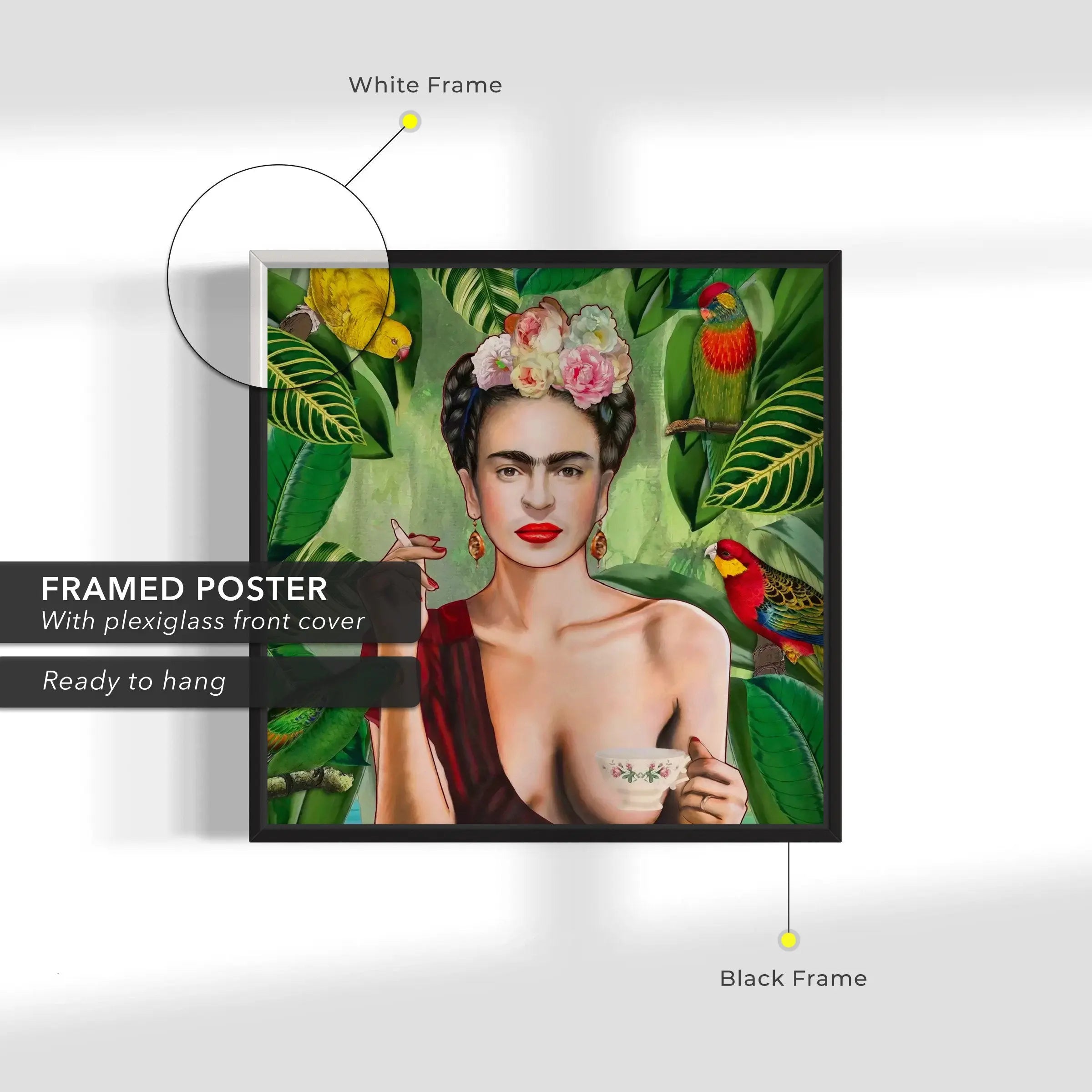 Frida Kahlo 'Con Amigos' Canvas Wall Art | Poster Print Canvastoria
