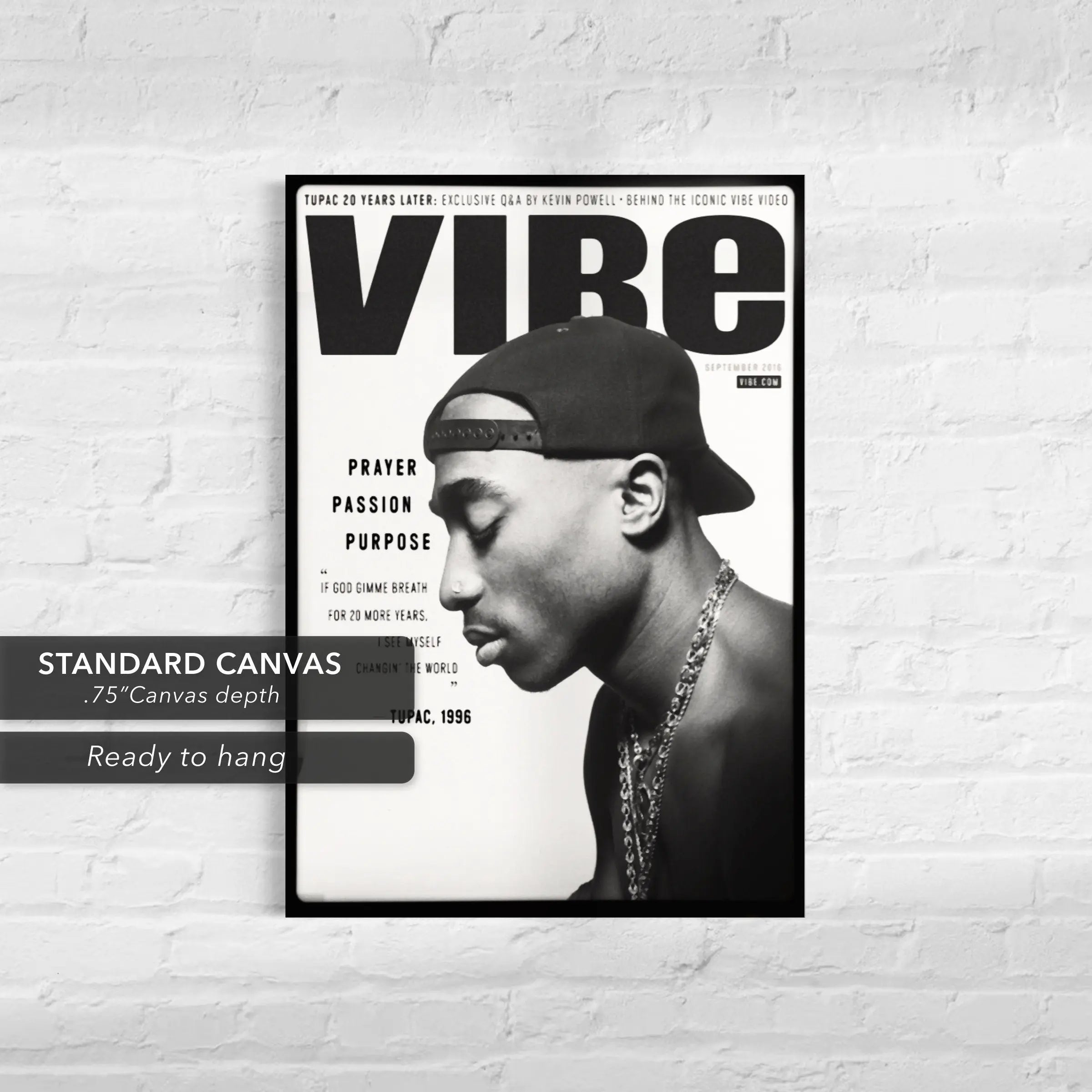 2PAC 'Prayer Passion Purpose' Canvas Art | Poster Prints - Canvastoria
