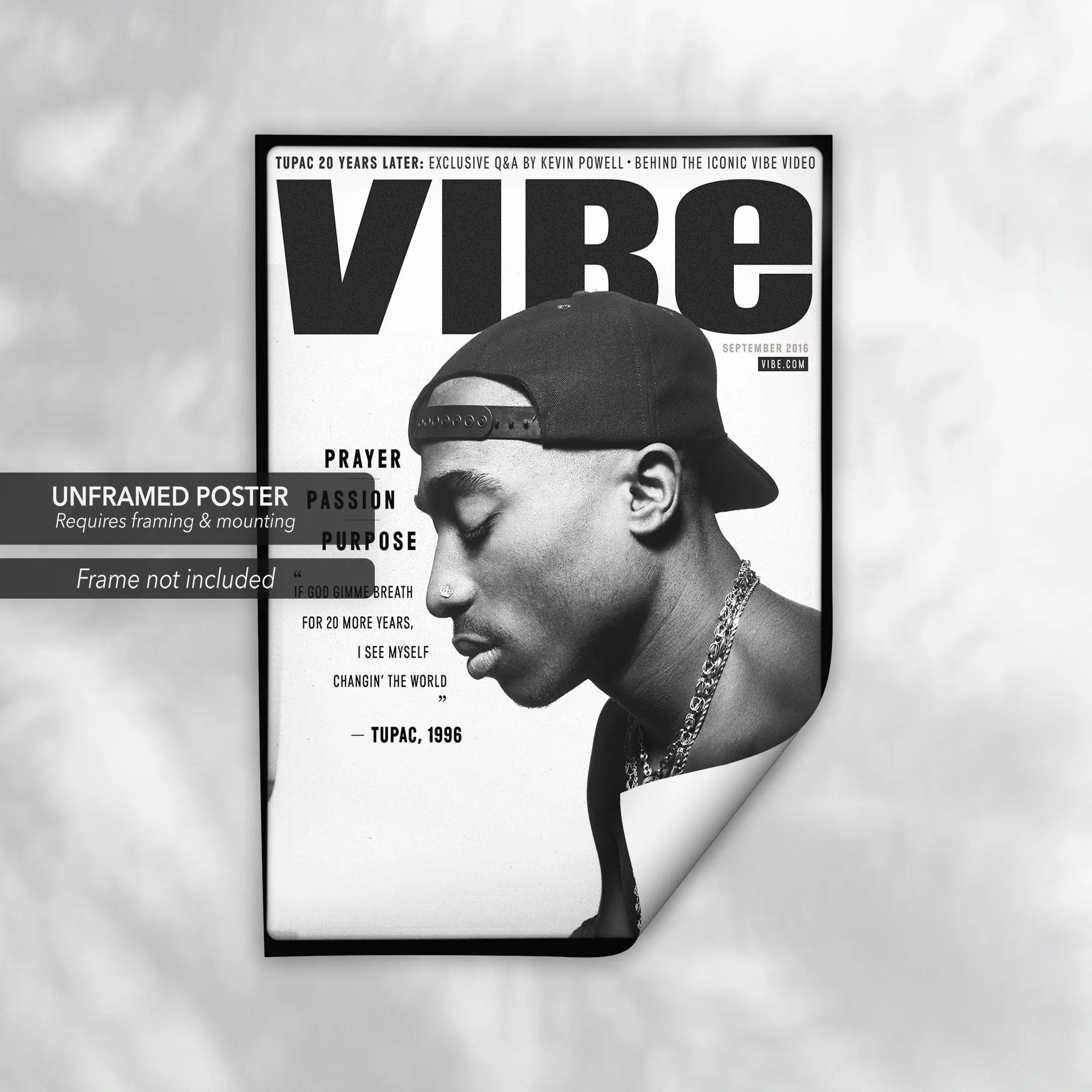 2PAC 'Prayer Passion Purpose' Canvas Art | Poster Prints - Canvastoria