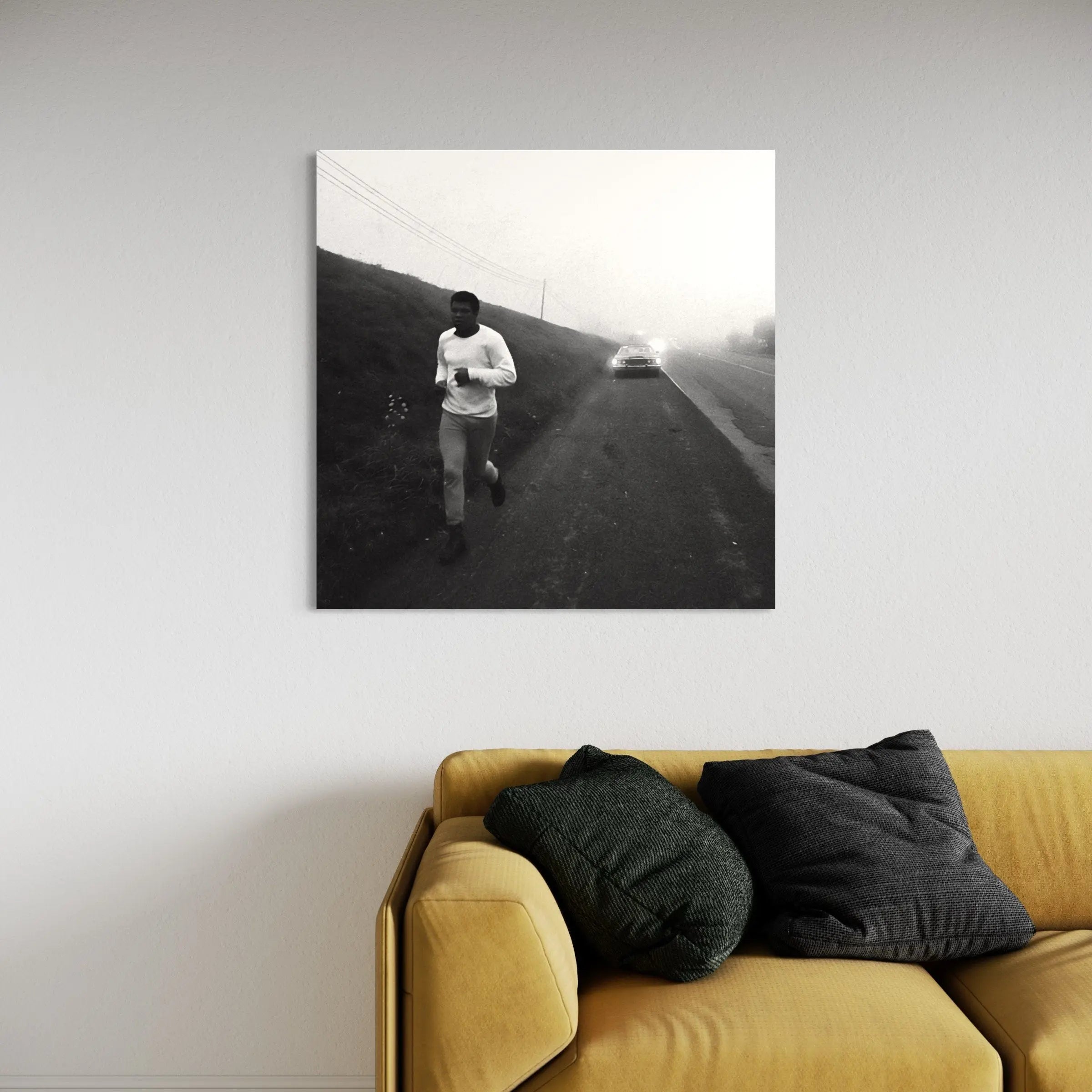 Muhammad Ali Running Canvas Art | Poster Print - Canvastoria
