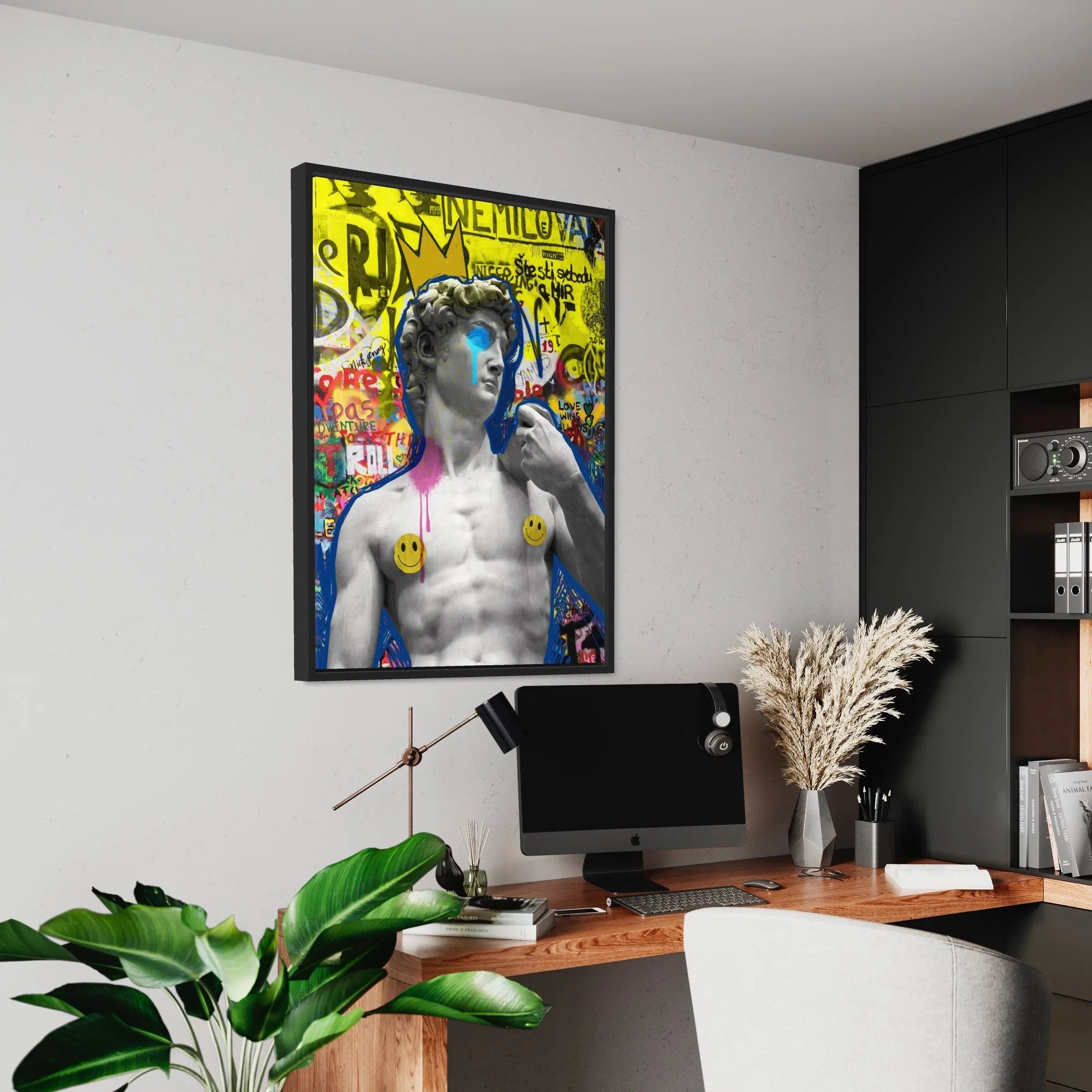 Graffiti David Statue Canvas Art | Poster Print Canvastoria