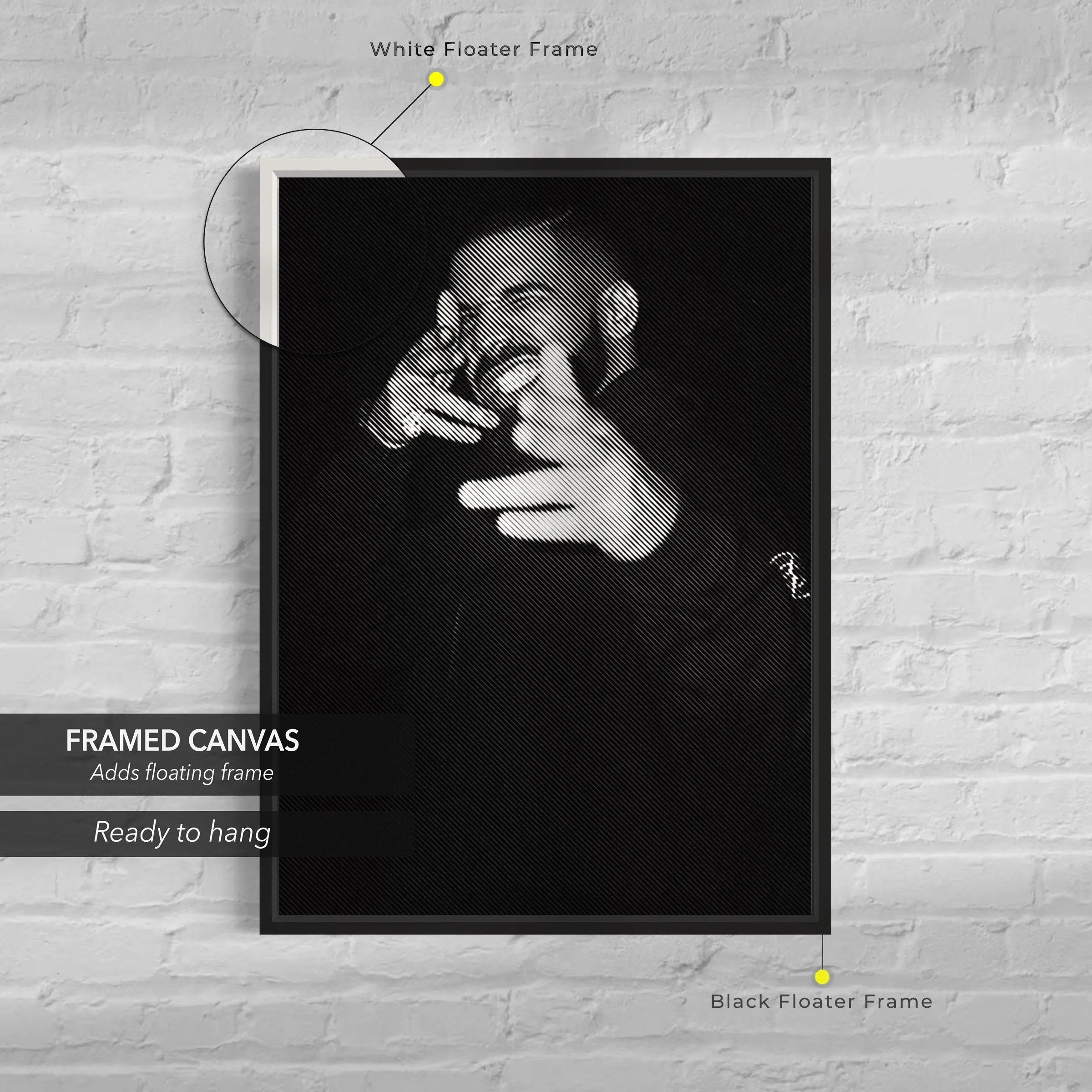 Drake Icon Portrait Canvas Art | Poster Print Canvastoria