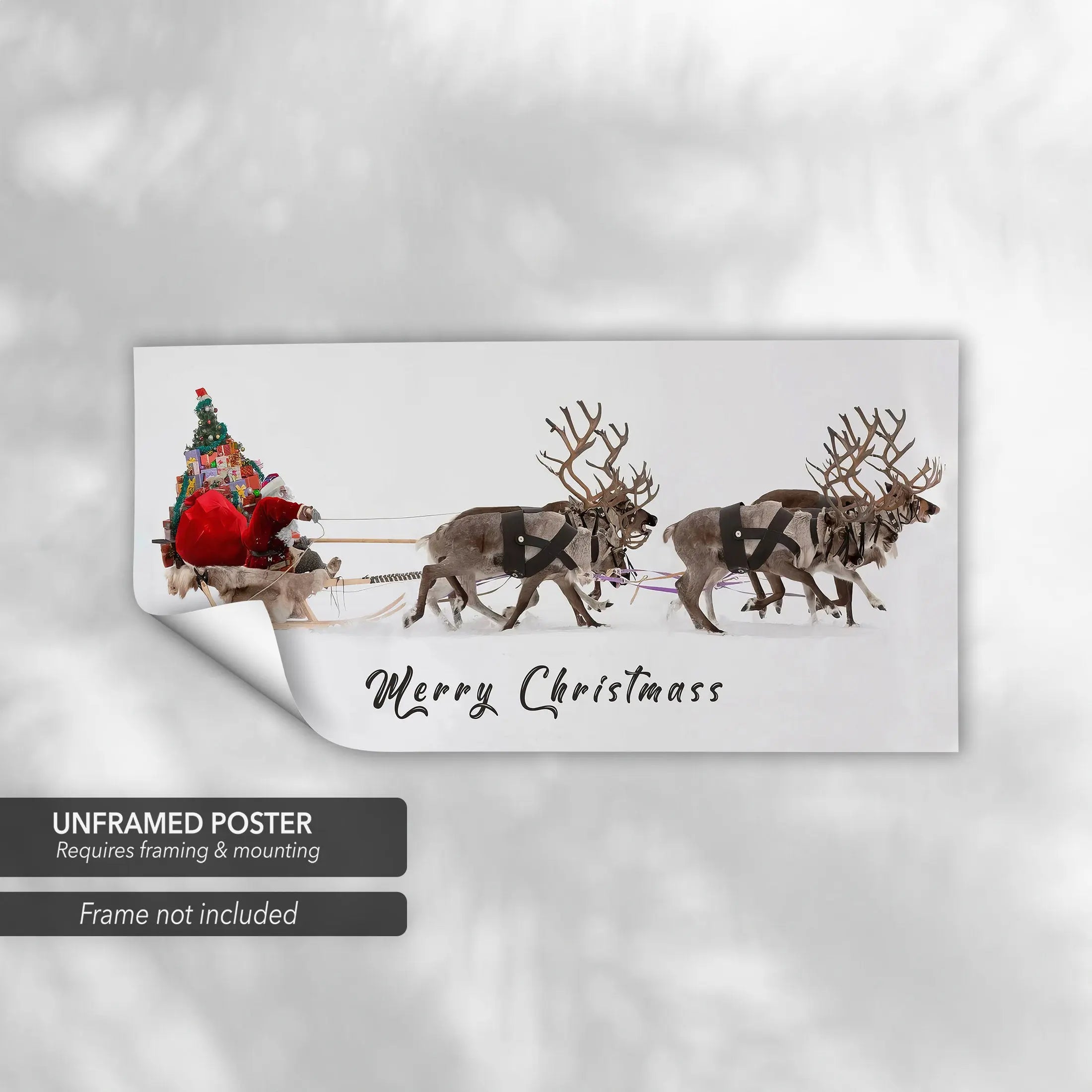 Merry Christmas From Santa Canvas Art | Poster Print Canvastoria