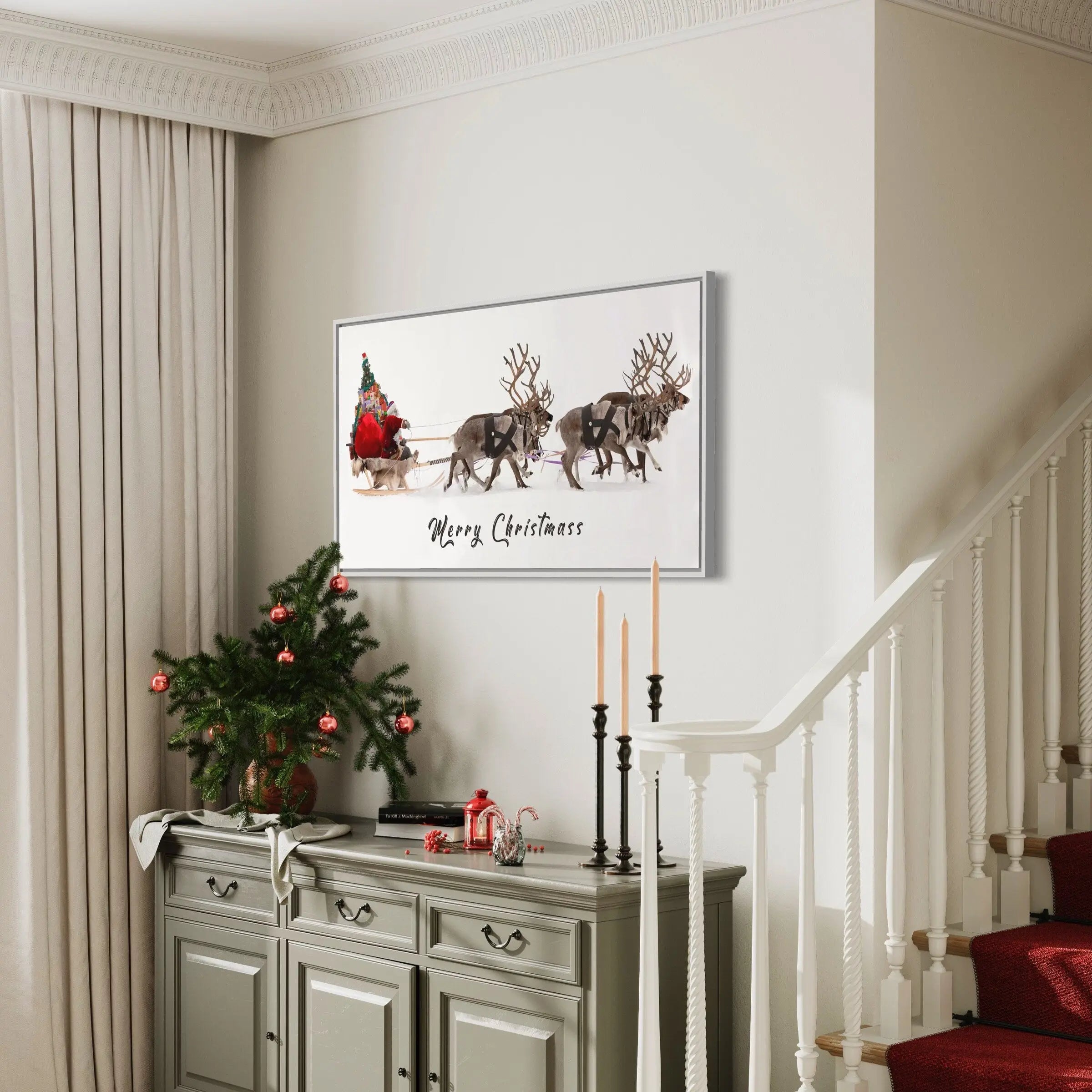 Merry Christmas From Santa Canvas Art | Poster Print Canvastoria
