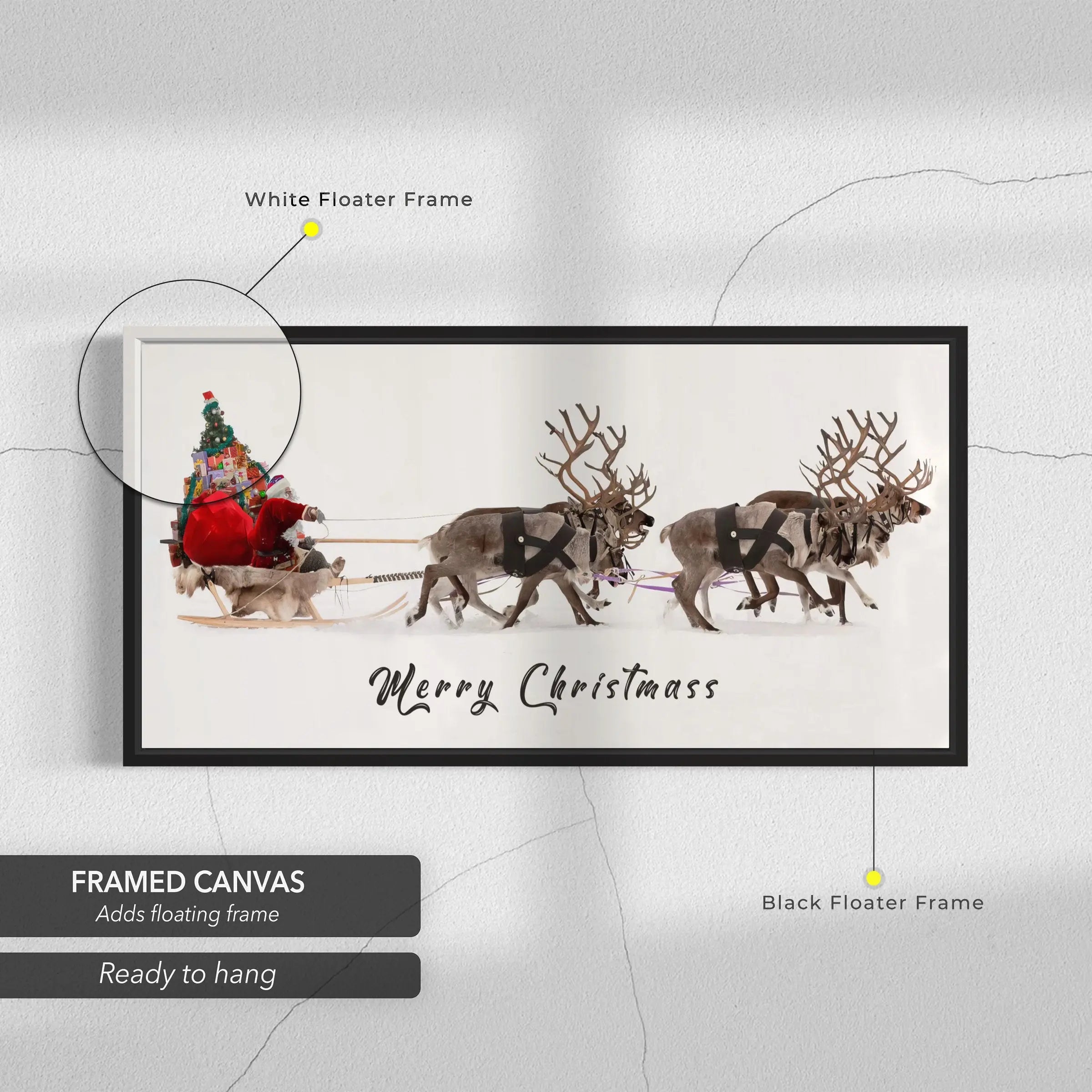 Merry Christmas From Santa Canvas Art | Poster Print Canvastoria