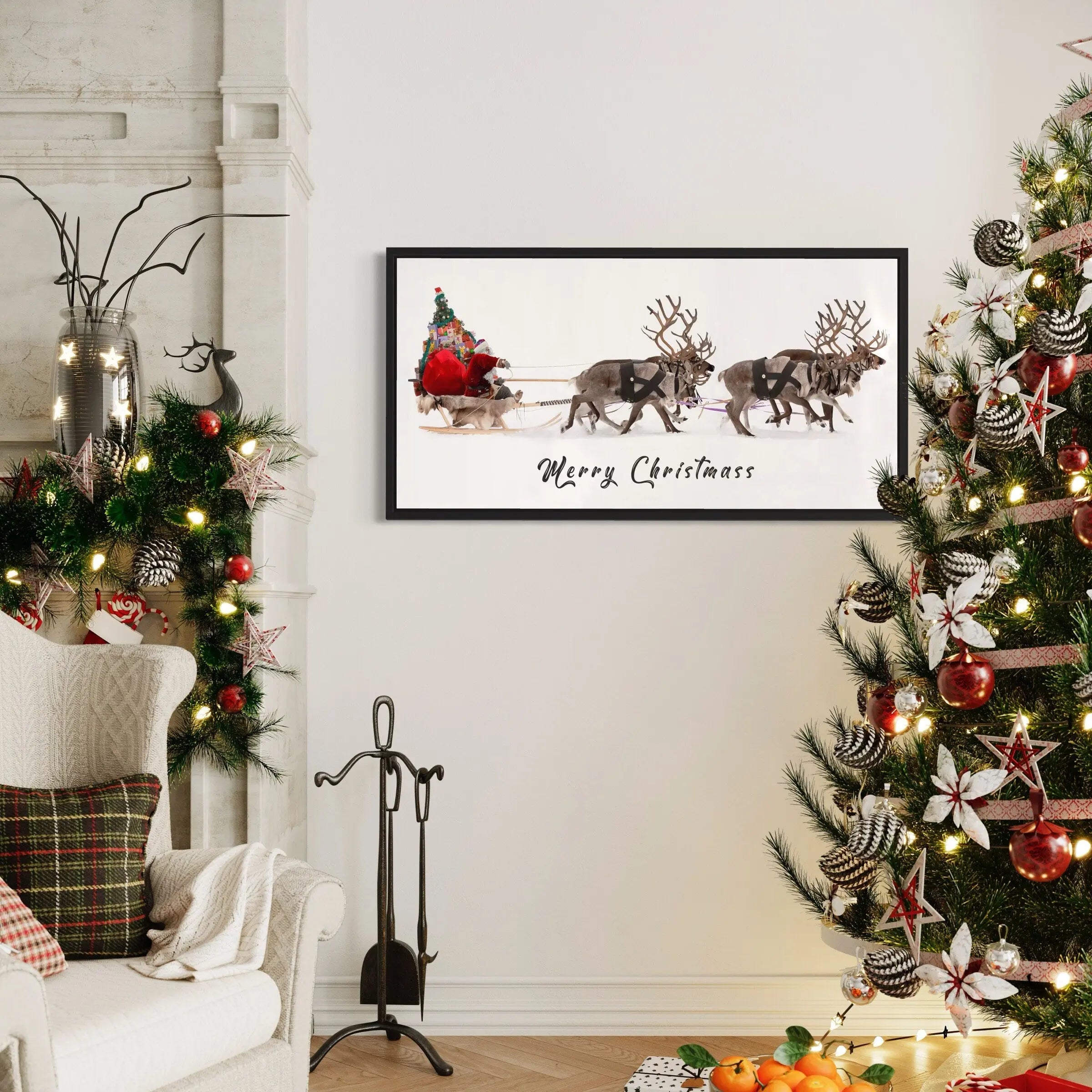 Merry Christmas From Santa Canvas Art | Poster Print Canvastoria
