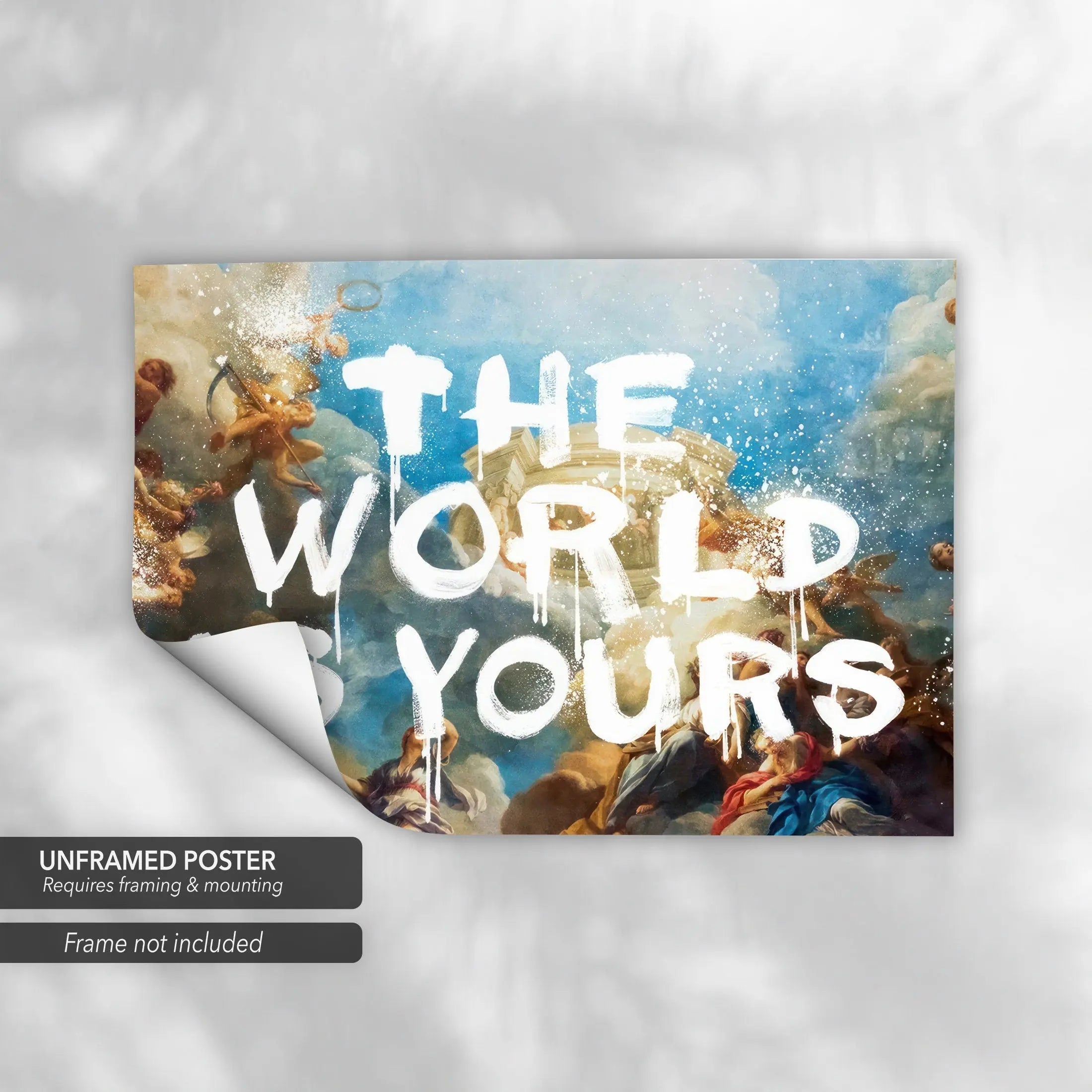 The World Is Yours - Motivational Quote Canvas Art | Poster Print Canvastoria