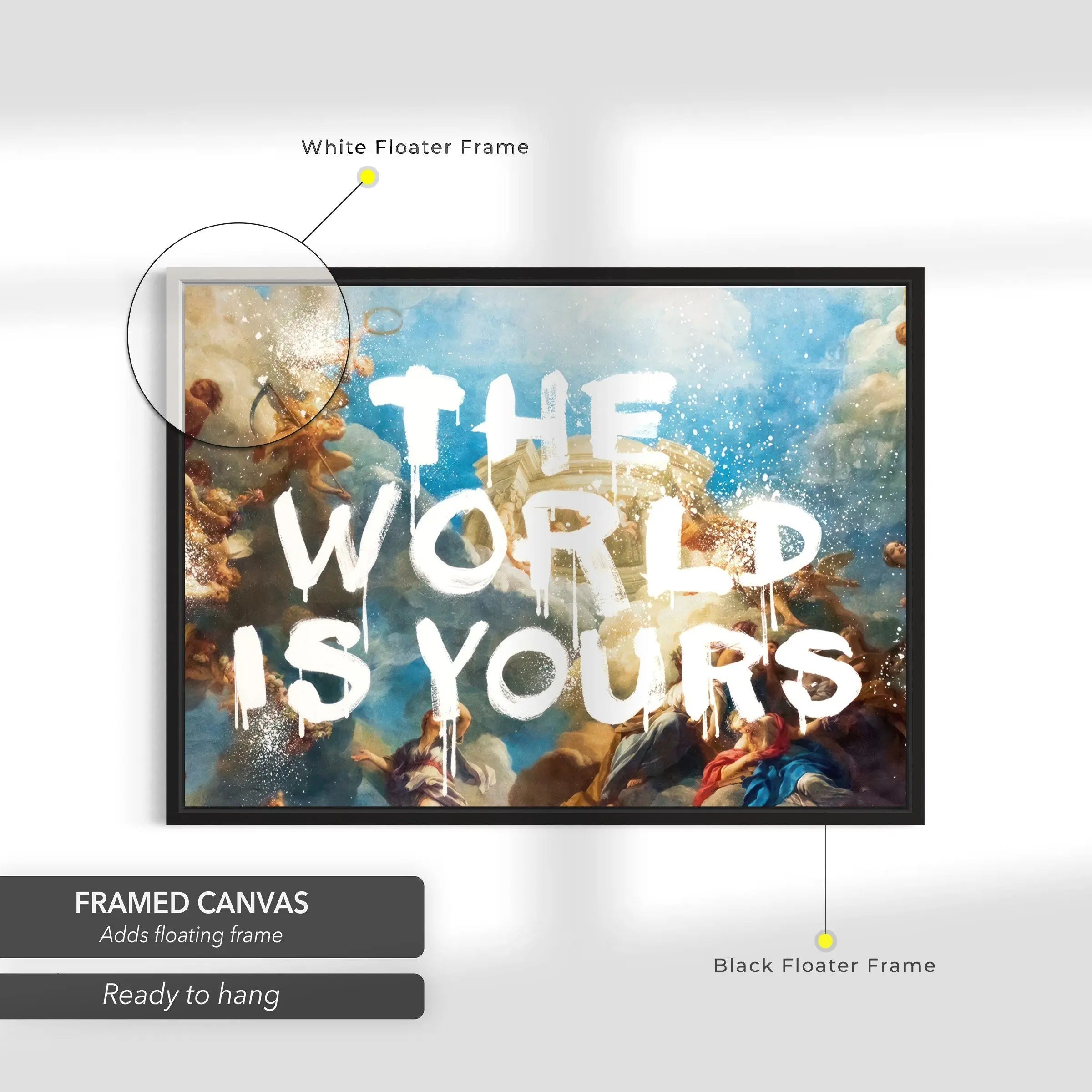 The World Is Yours - Motivational Quote Canvas Art | Poster Print Canvastoria