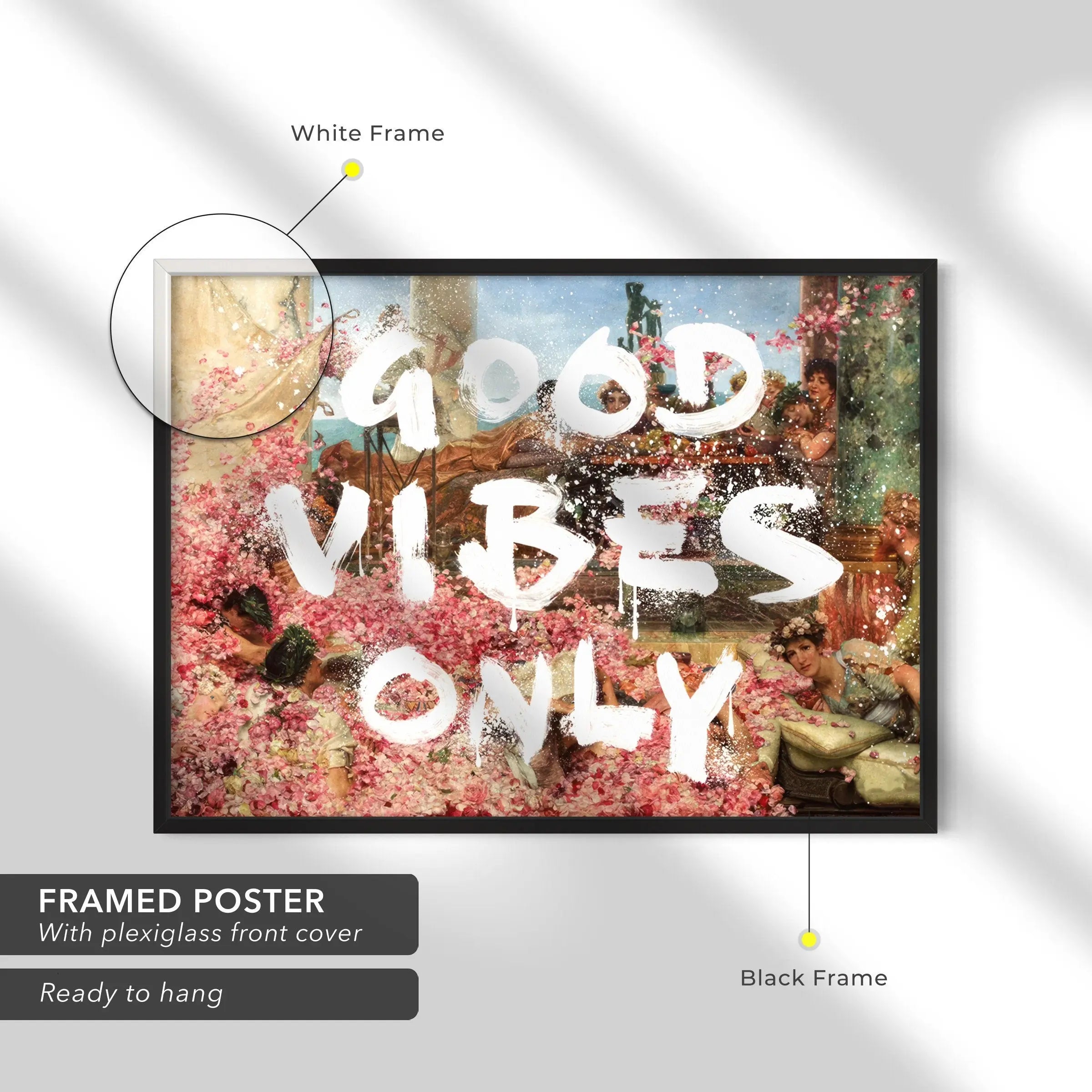 Good Vibes Only - Inspirational Quote Canvas Art | Poster Print Canvastoria