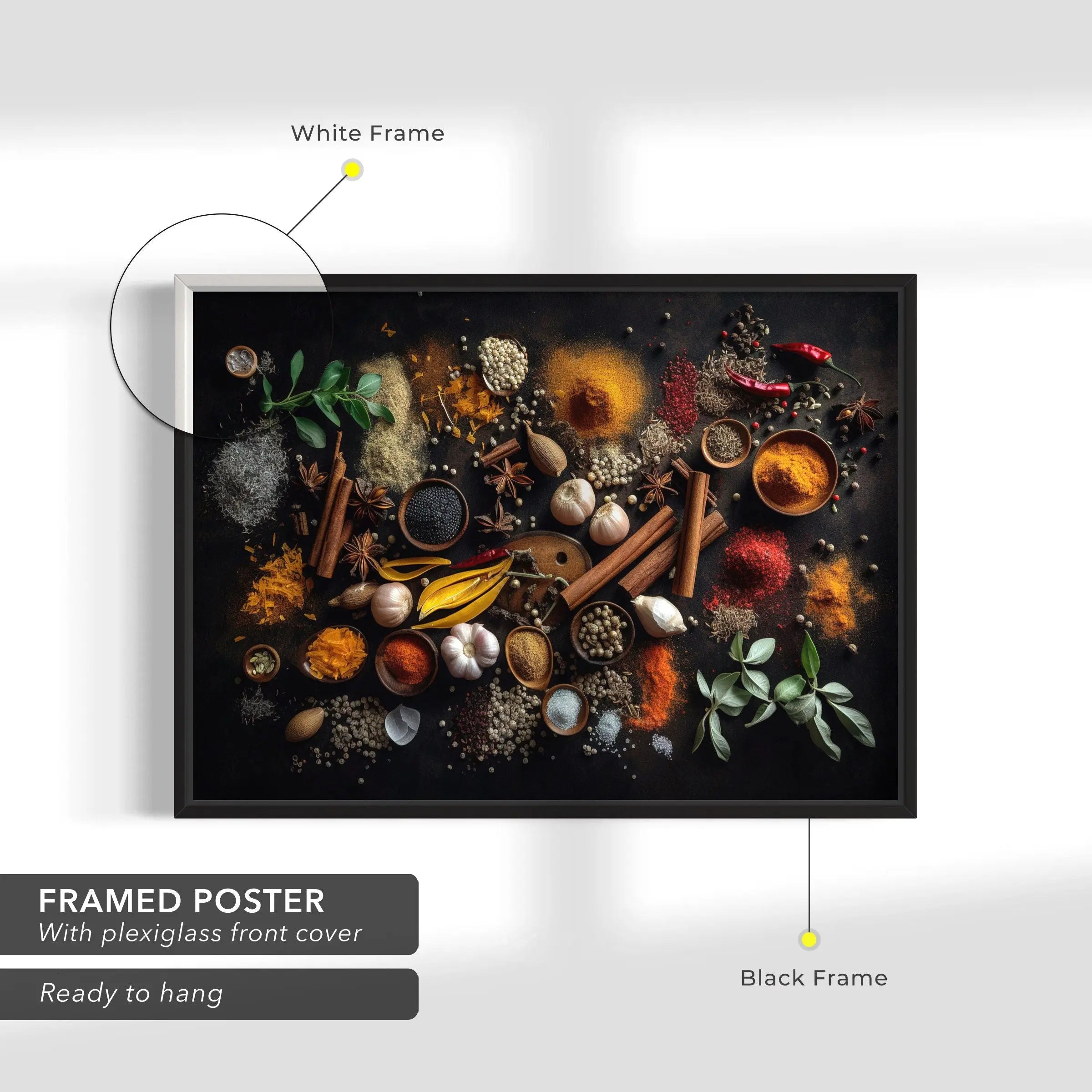 Colorful Spices Set - Canvas Wall Art | Poster Print Canvastoria