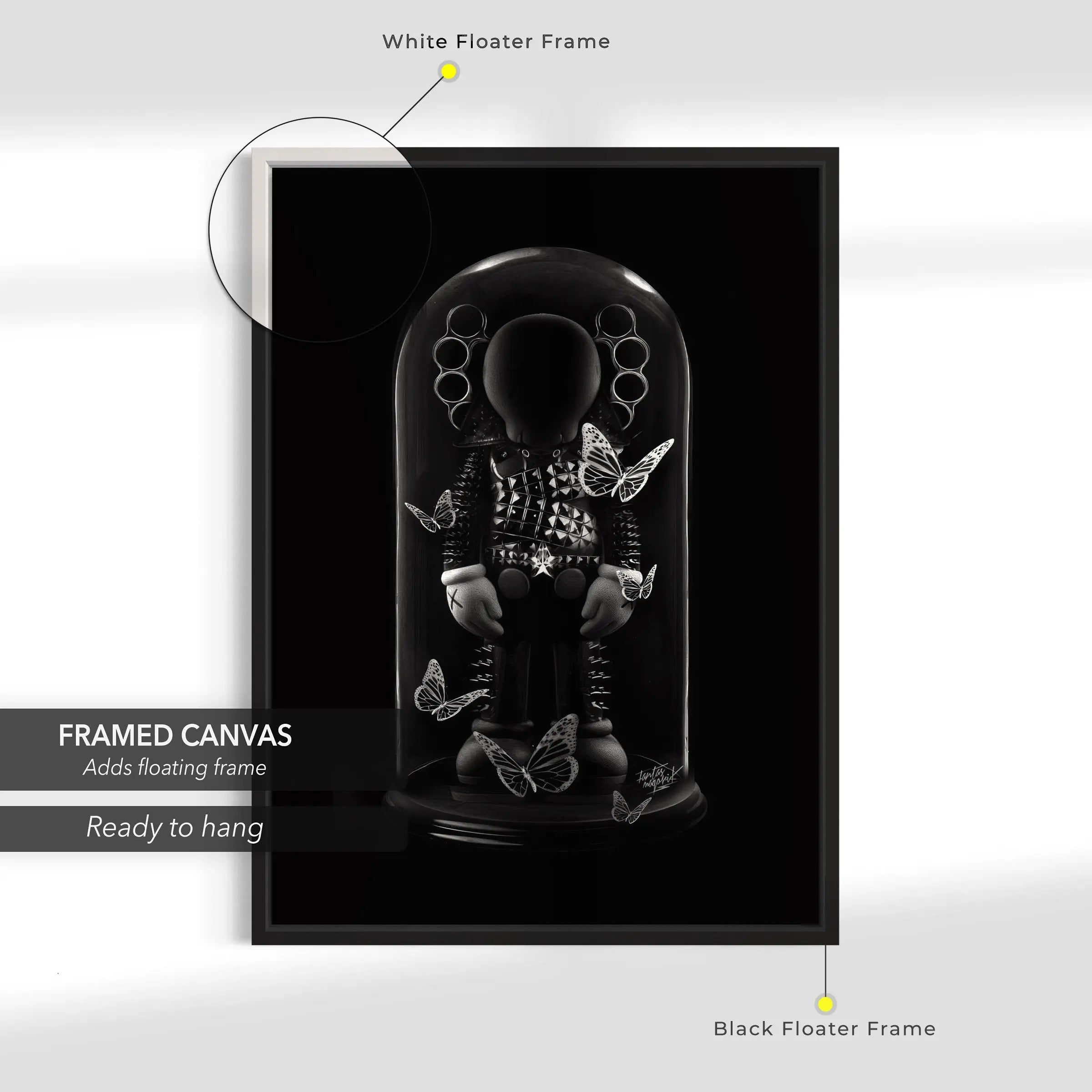 Kaws Black Companion Modern Canvas Art | Poster Print Canvastoria