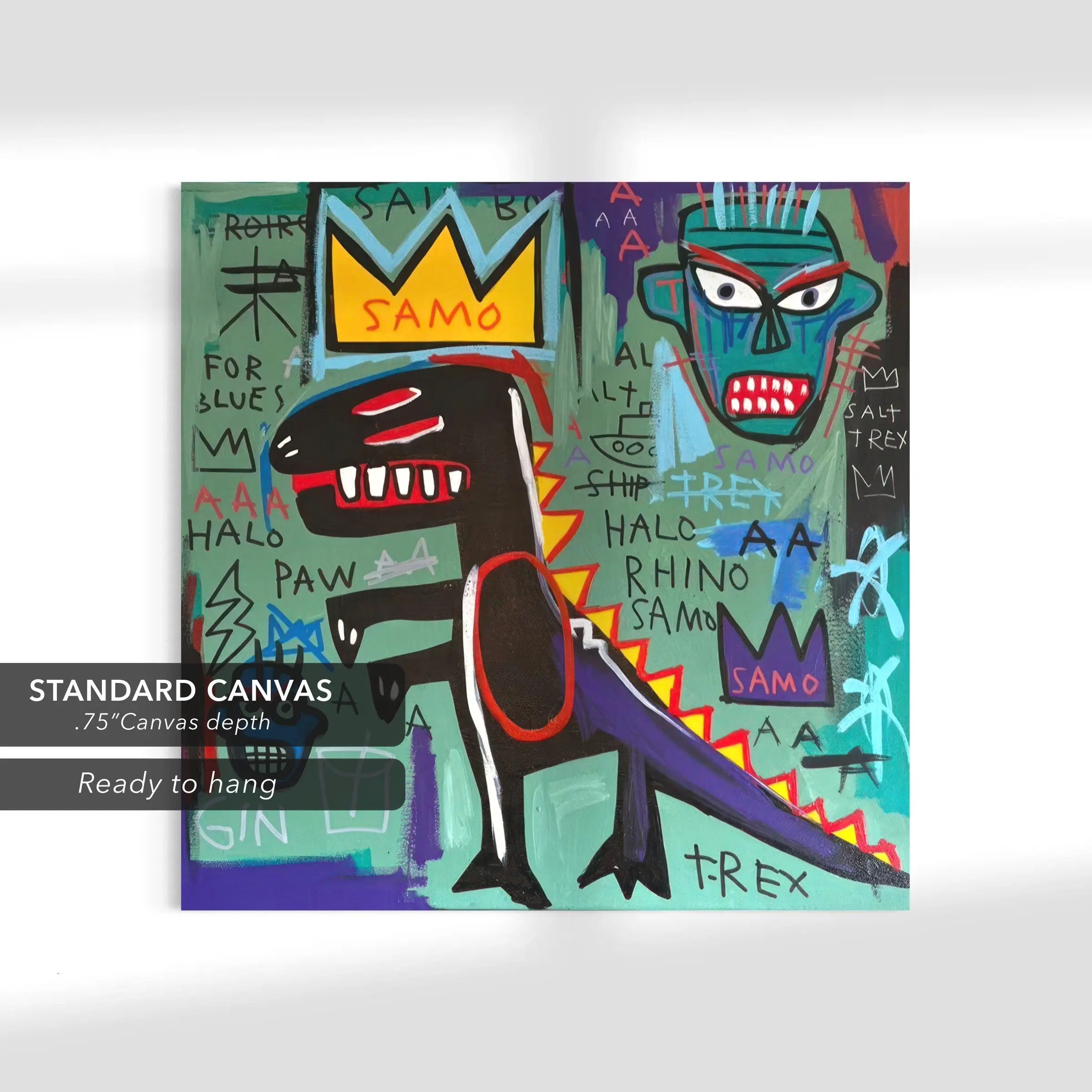 1985 Basquiat × COACH T-REX Canvas Art | Poster Print Canvastoria