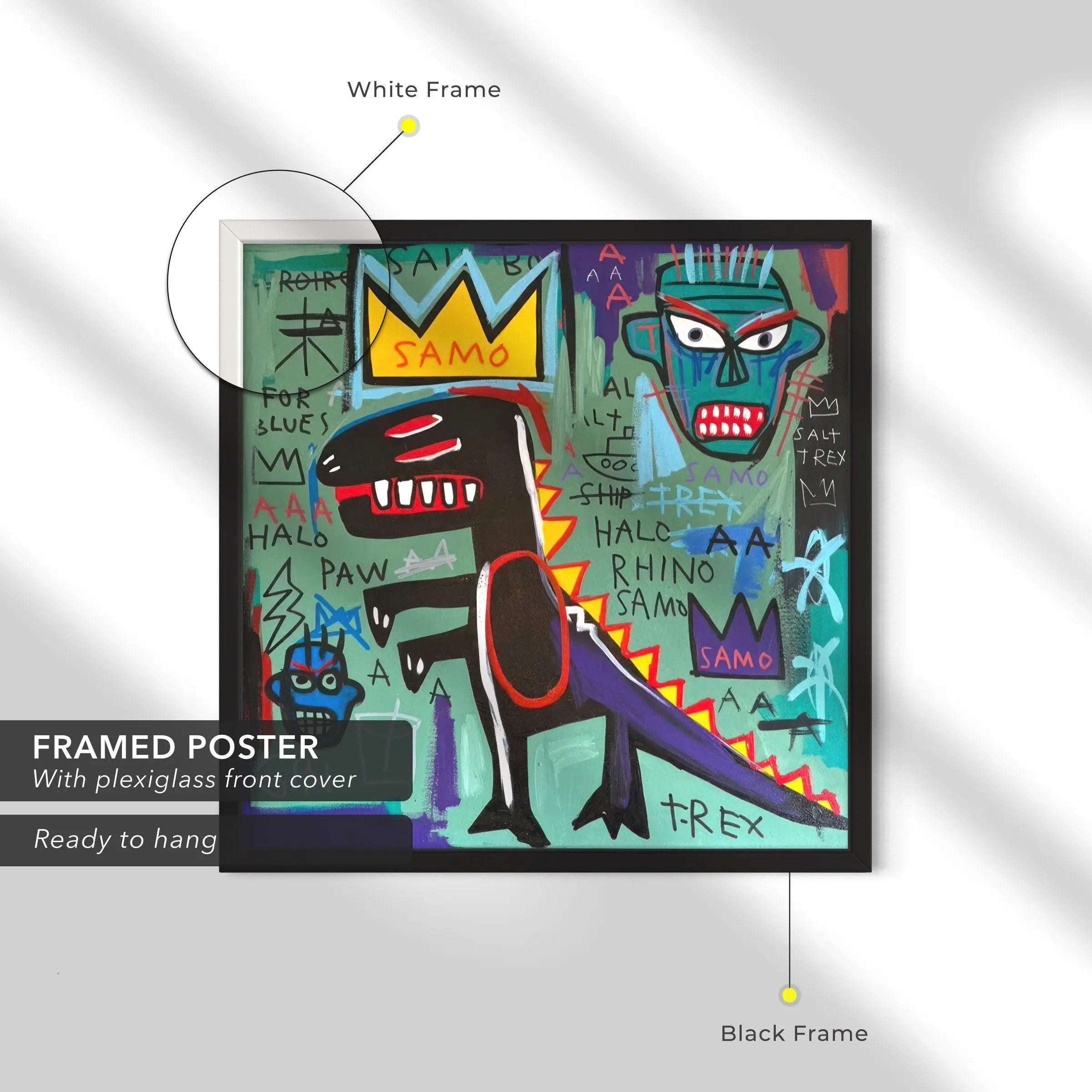 1985 Basquiat × COACH T-REX Canvas Art | Poster Print Canvastoria
