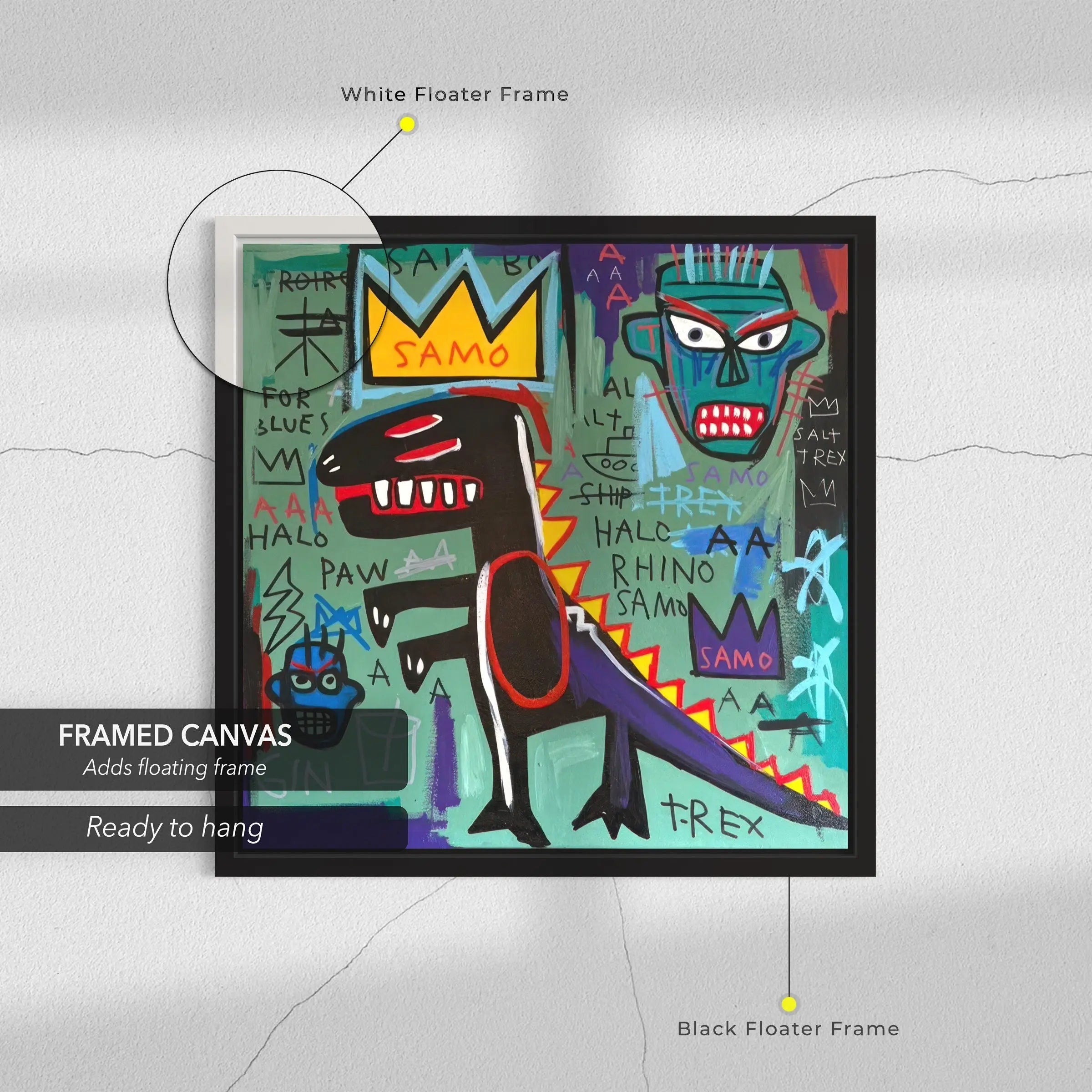 1985 Basquiat × COACH T-REX Canvas Art | Poster Print Canvastoria