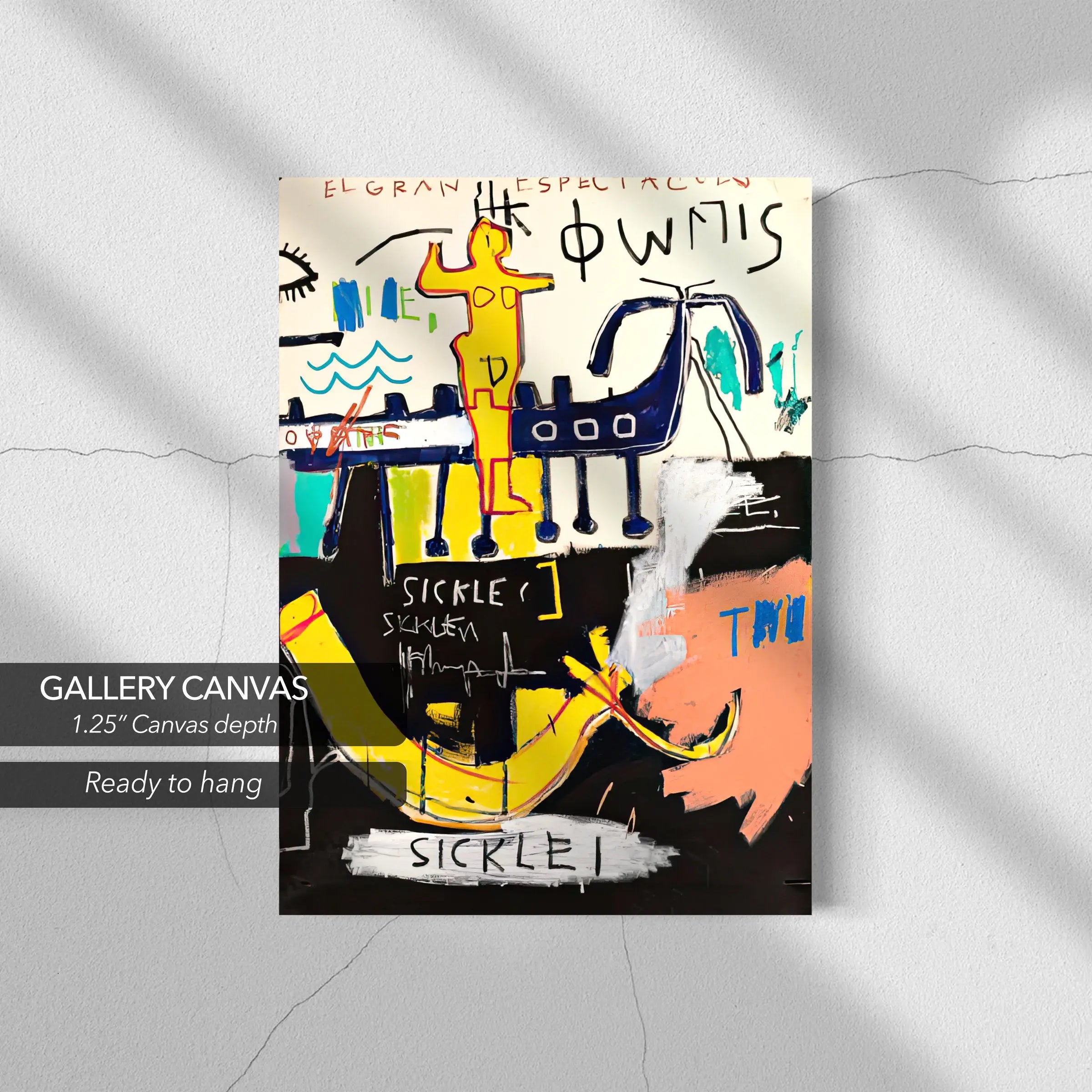 Jean-Michel Basquiat El Gran Espectaculo (The Nile 1983) Canvas Art | Poster Print 3 PC Set Canvastoria