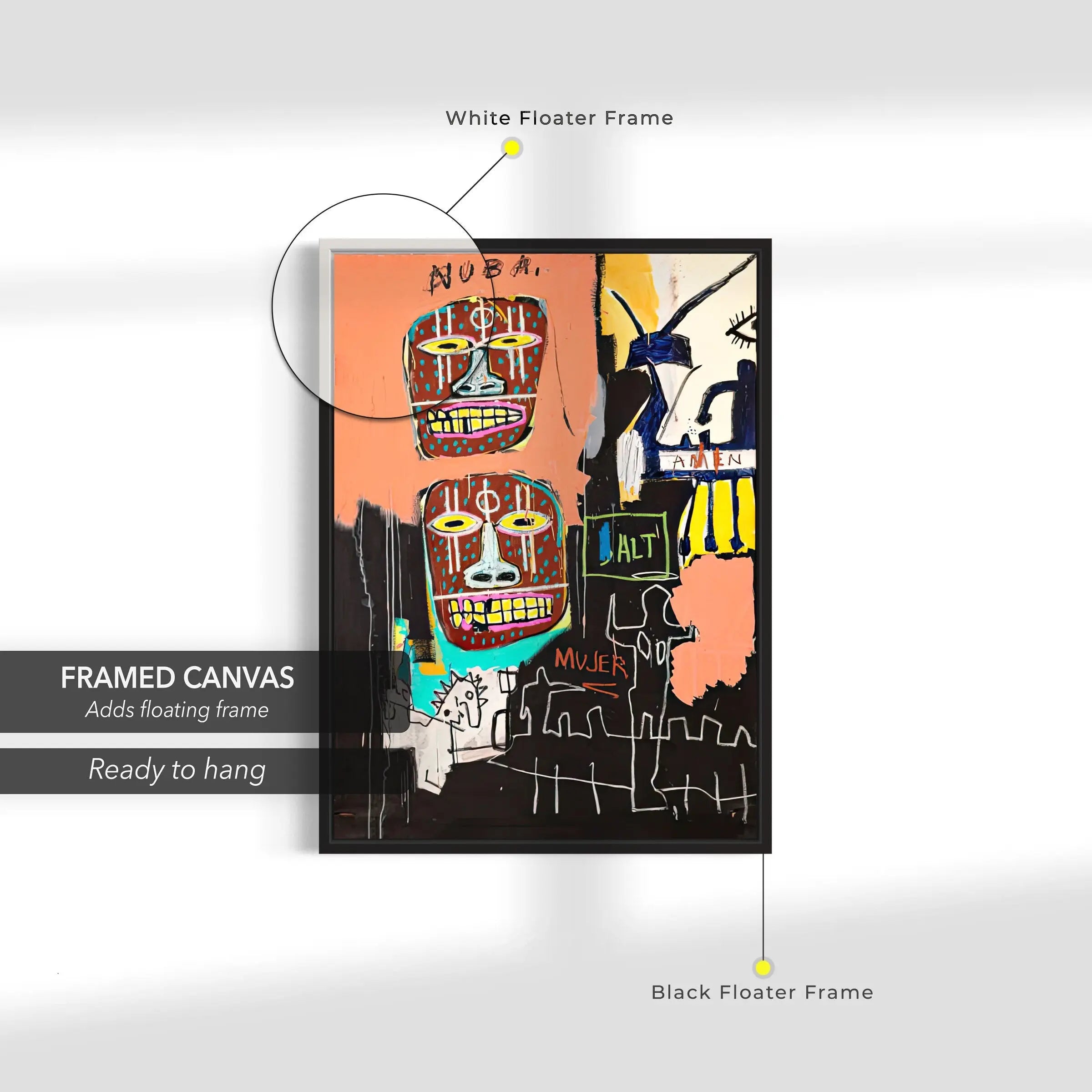 Jean-Michel Basquiat El Gran Espectaculo (The Nile 1983) Canvas Art | Poster Print 3 PC Set Canvastoria