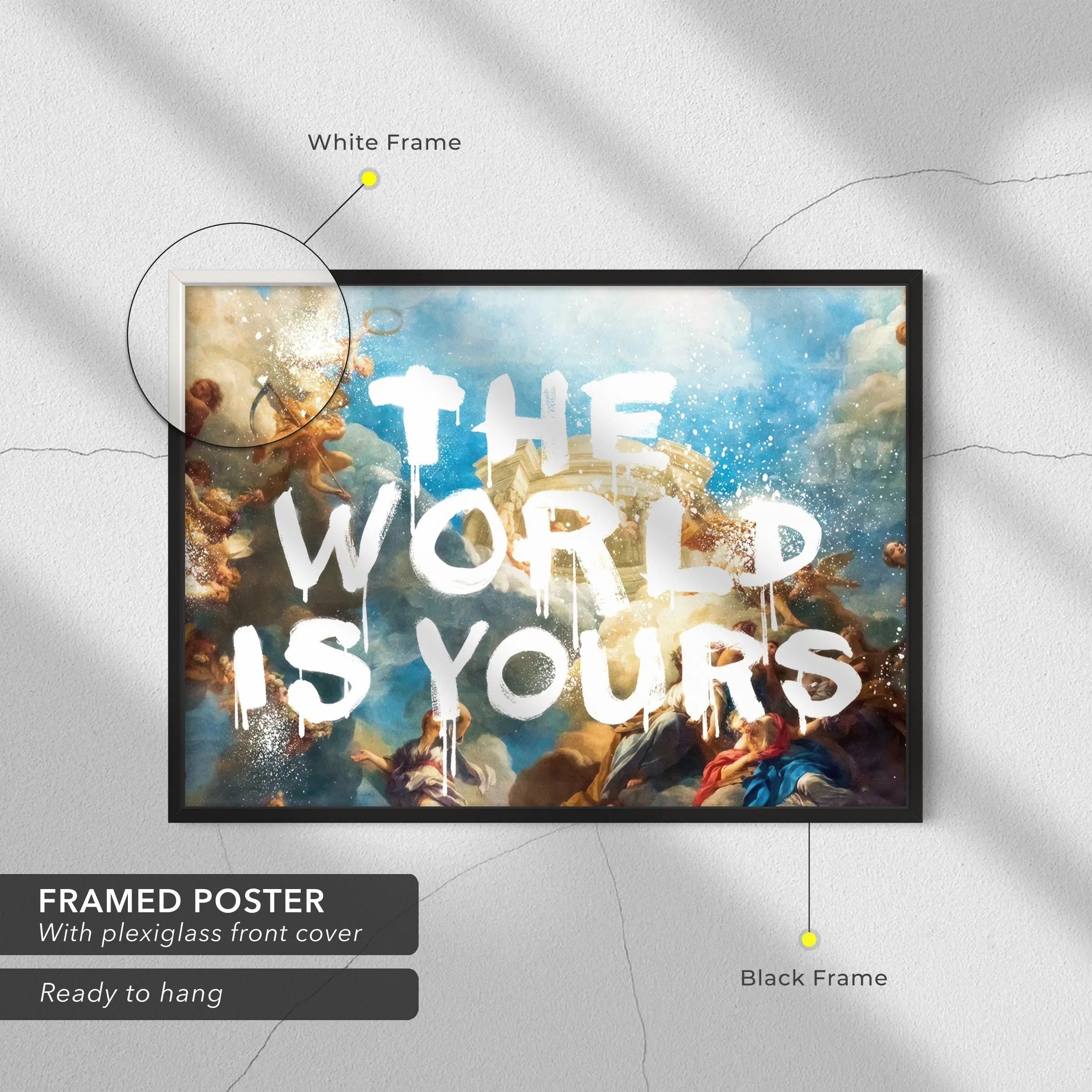 The World Is Yours - Motivational Quote Canvas Art | Poster Print Canvastoria