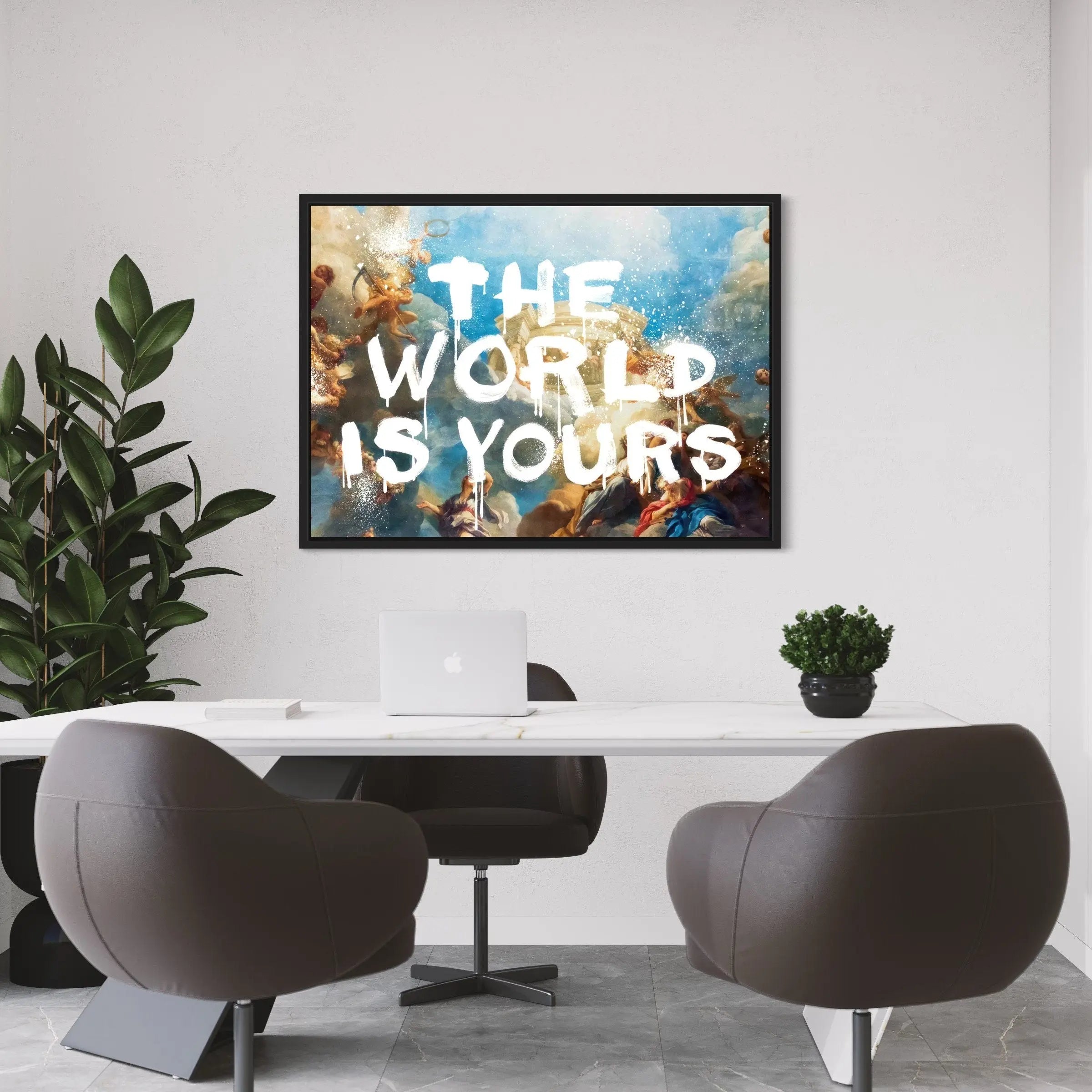 The World Is Yours - Motivational Quote Canvas Art | Poster Print Canvastoria