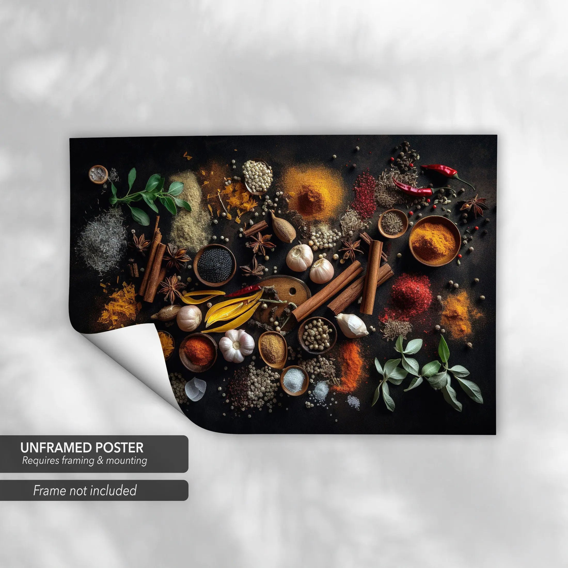 Colorful Spices Set - Canvas Wall Art | Poster Print Canvastoria