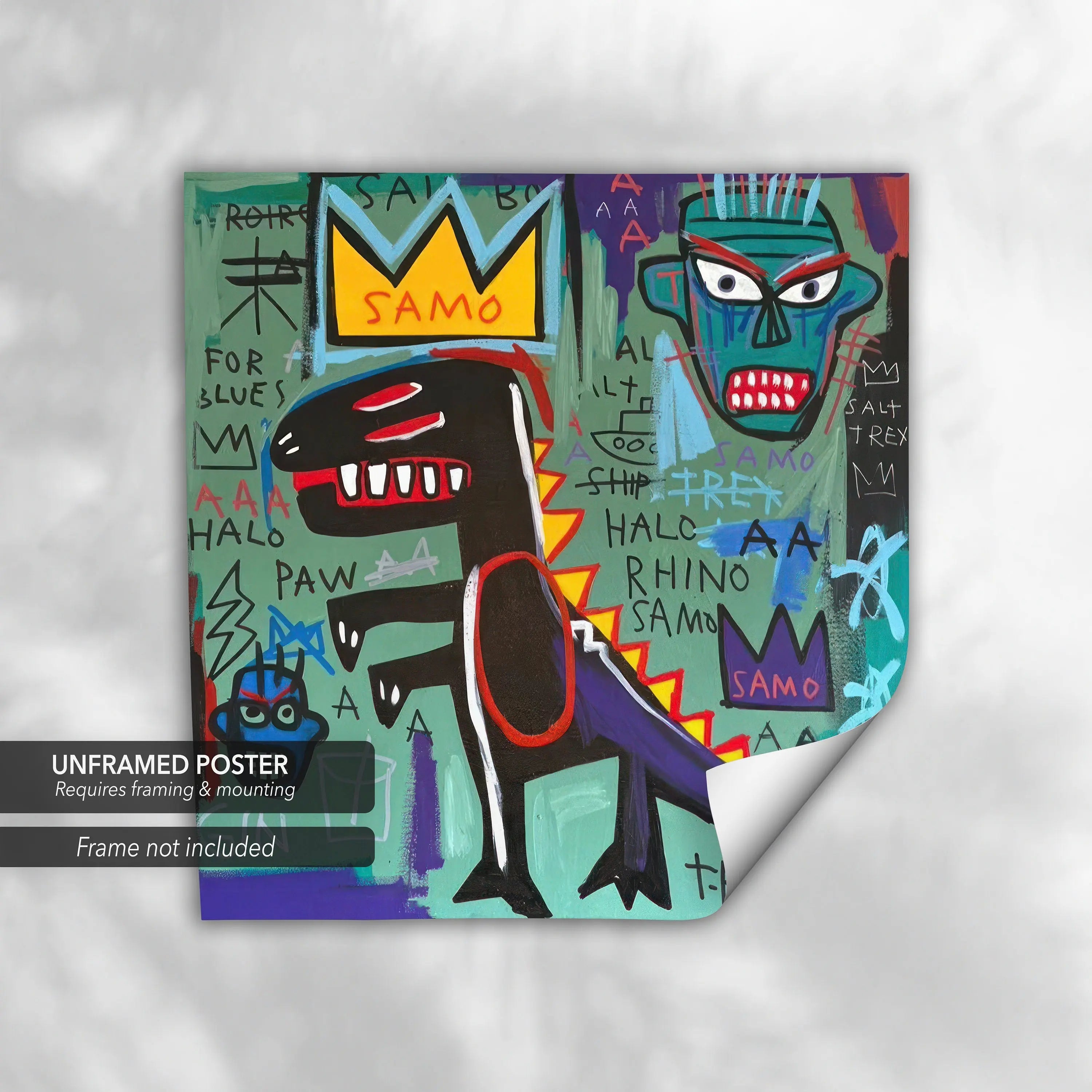 1985 Basquiat × COACH T-REX Canvas Art | Poster Print Canvastoria
