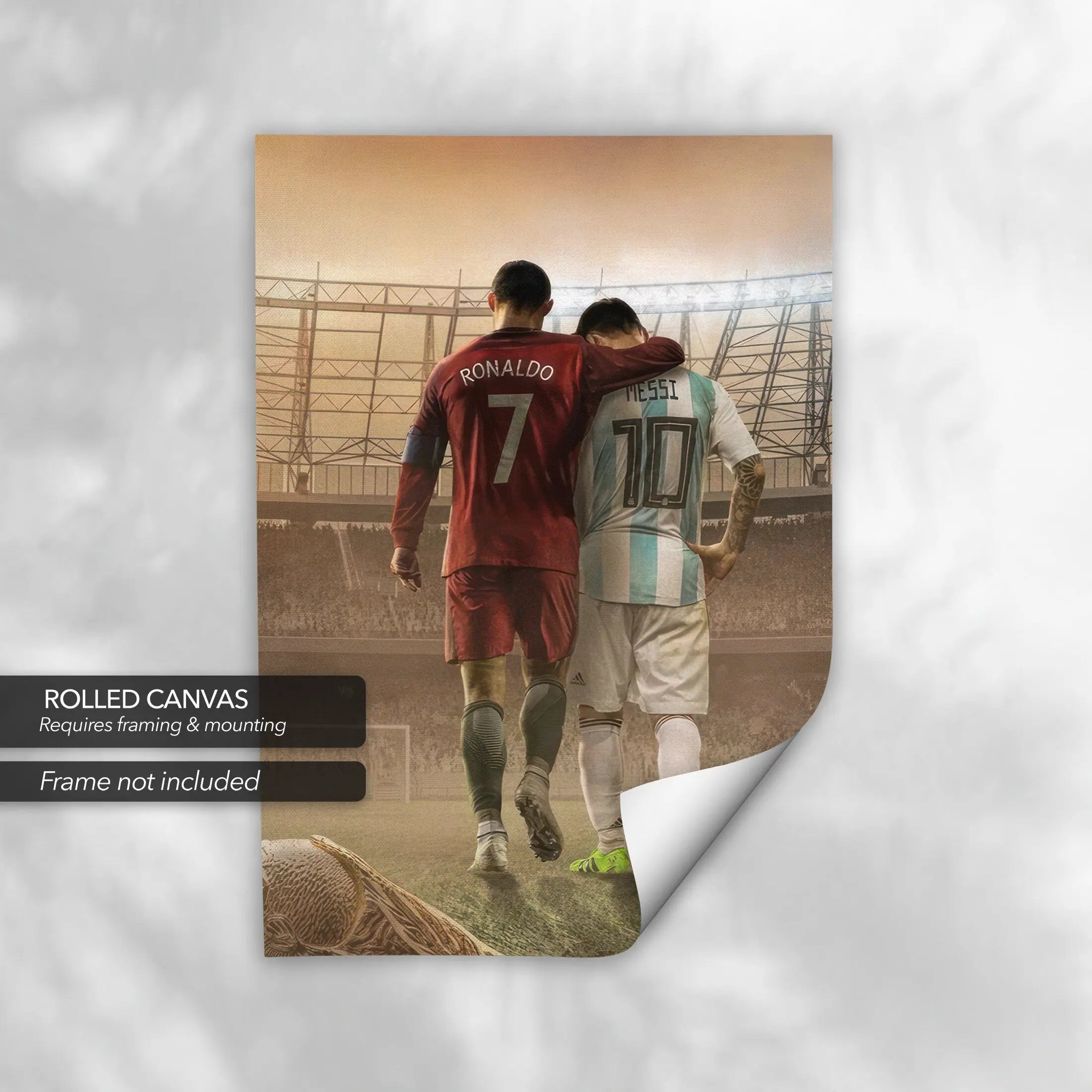 Ronaldo 7 & Messi 10 Canvas Art | Poster Print Canvastoria