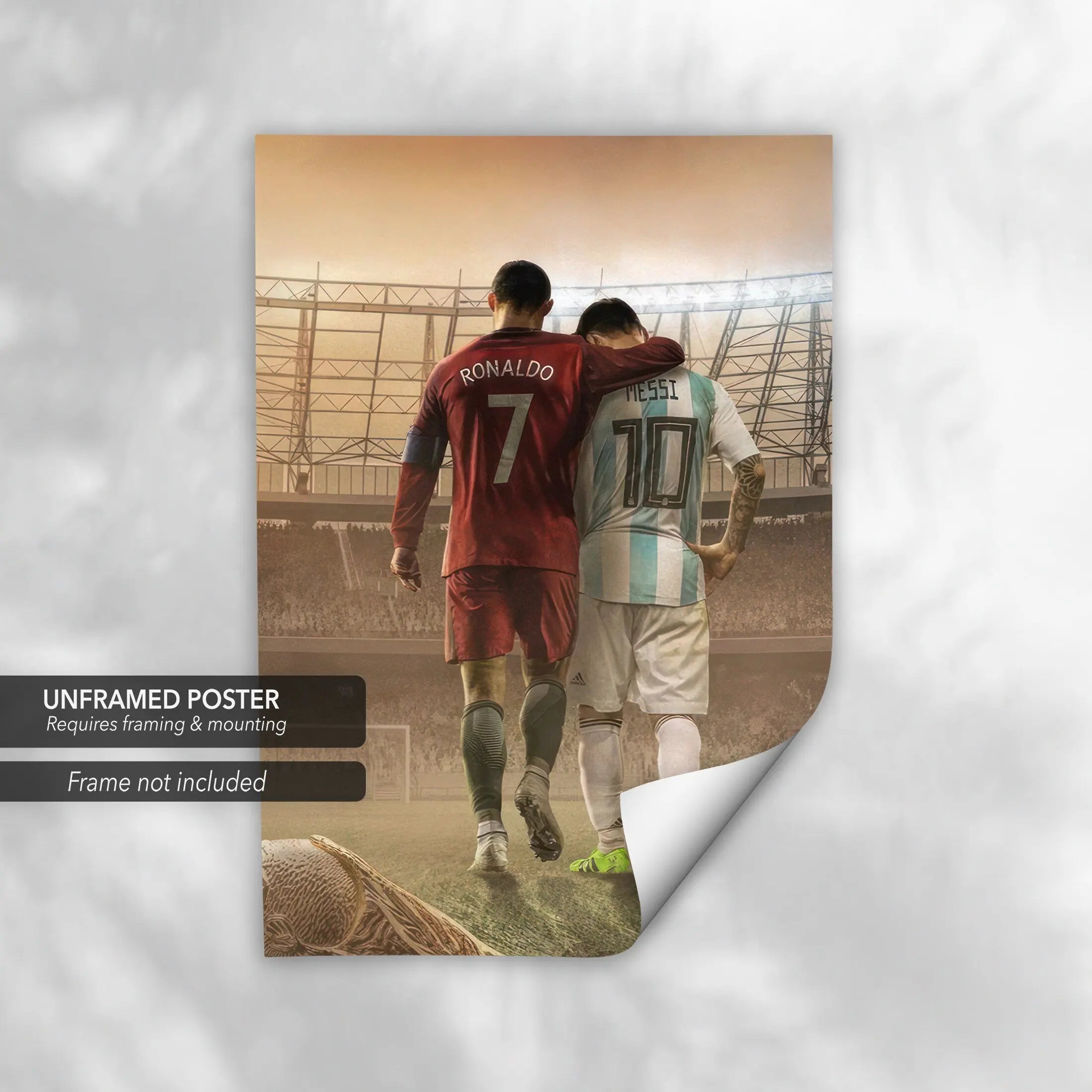 Ronaldo 7 & Messi 10 Canvas Art | Poster Print Canvastoria