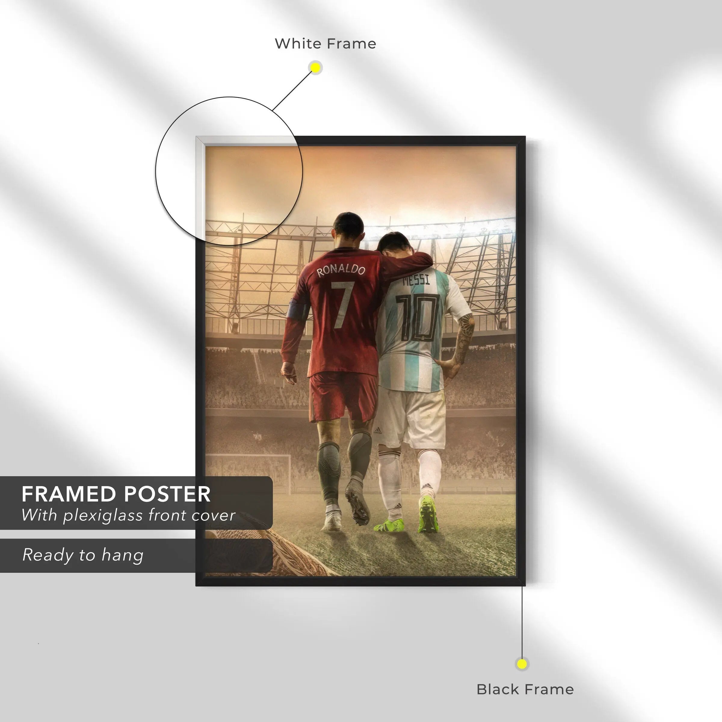 Ronaldo 7 & Messi 10 Canvas Art | Poster Print Canvastoria