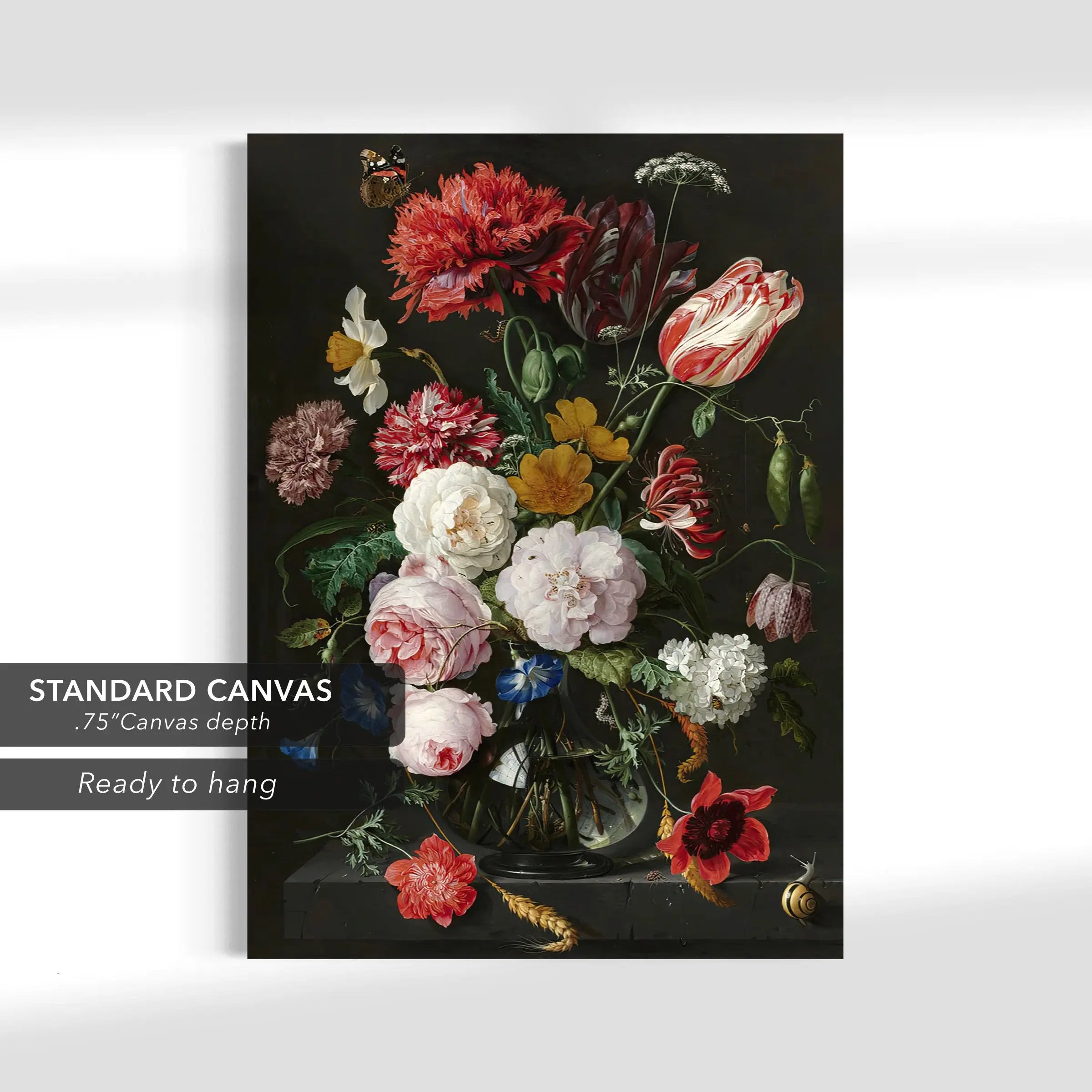 Floral Still Life Botanical Set of 3 Canvas Art | Poster Print Canvastoria