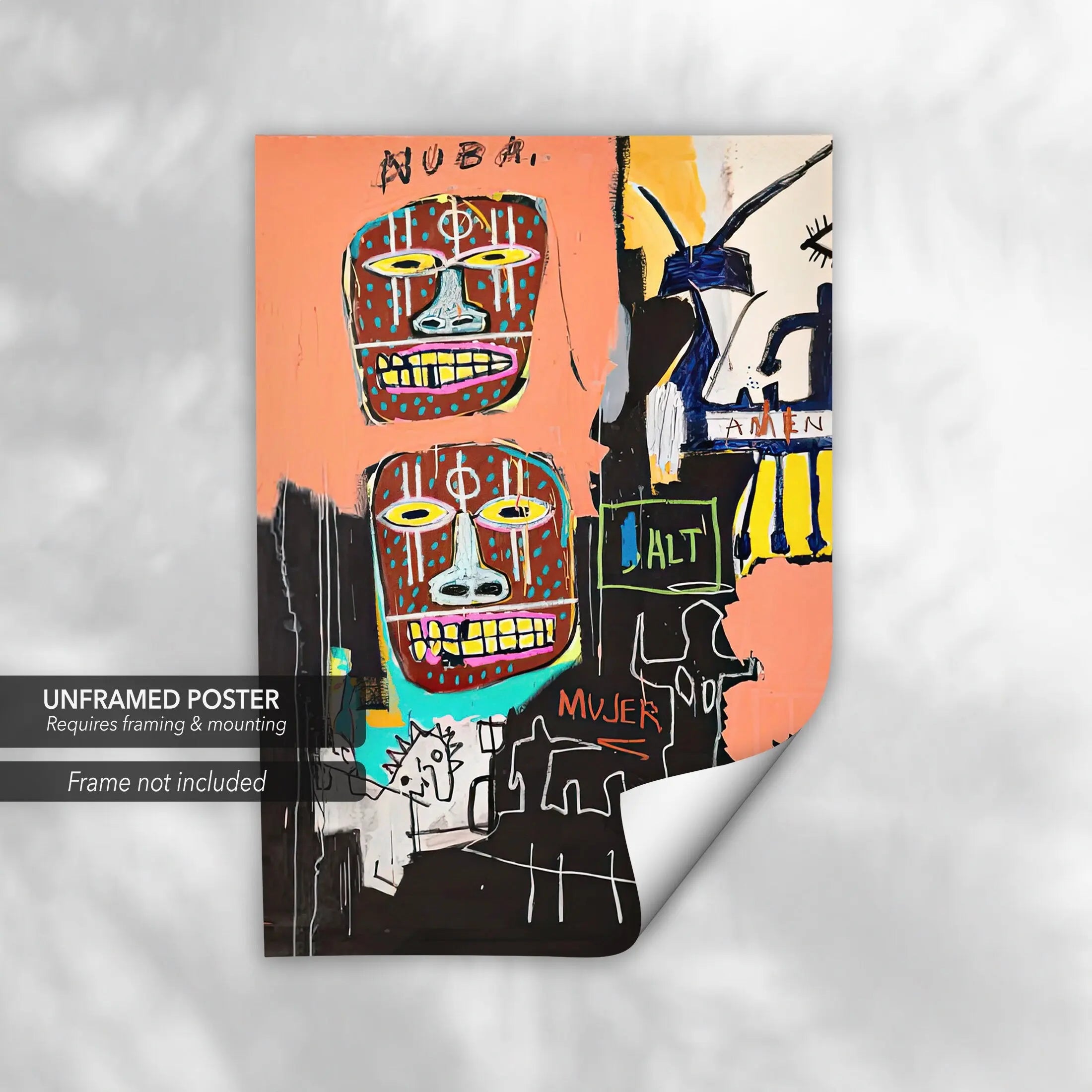 Jean-Michel Basquiat El Gran Espectaculo (The Nile 1983) Canvas Art | Poster Print 3 PC Set Canvastoria