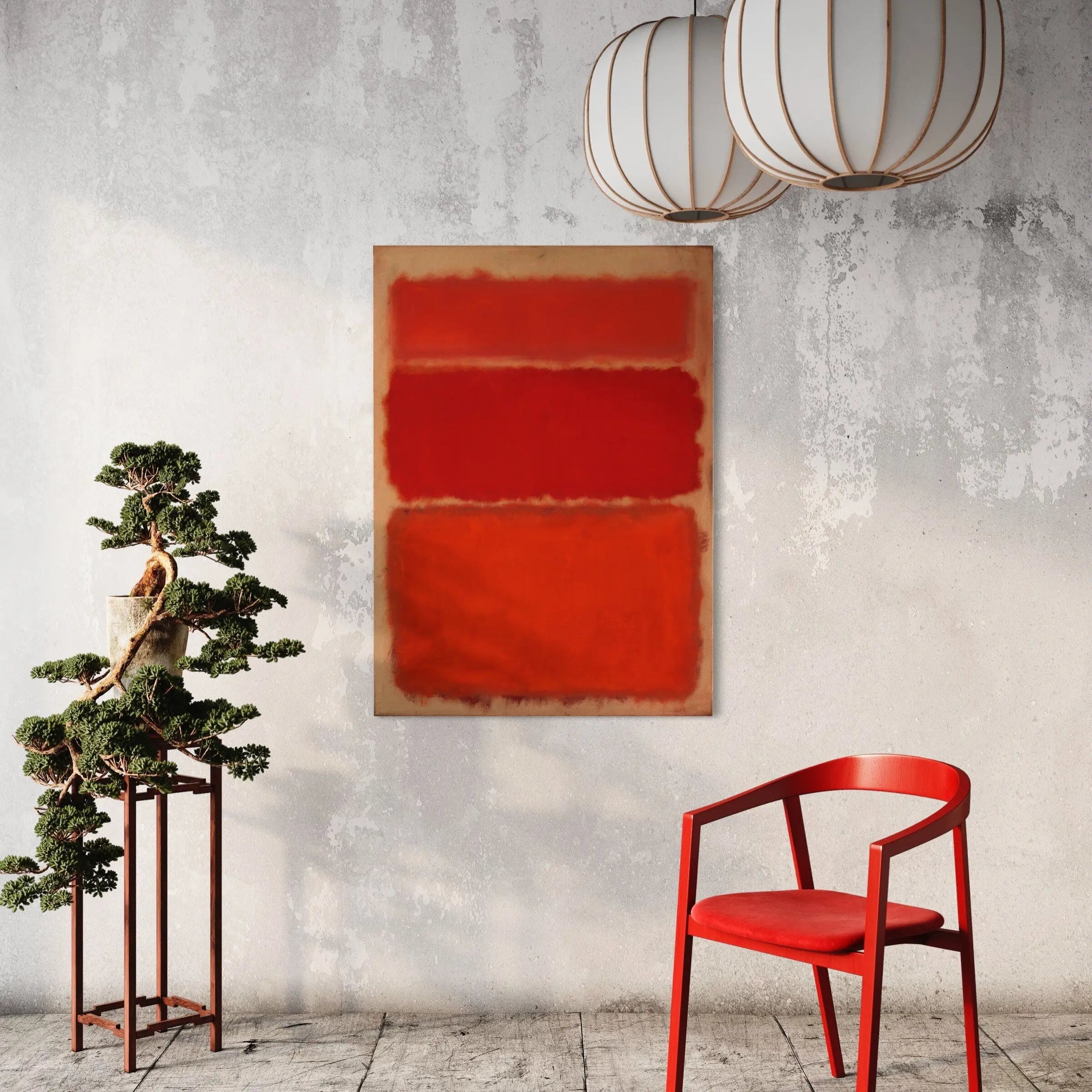 Mark Rothko (1903-1970) Untitled (Shades of Red) Canvas Art | Poster Print Canvastoria