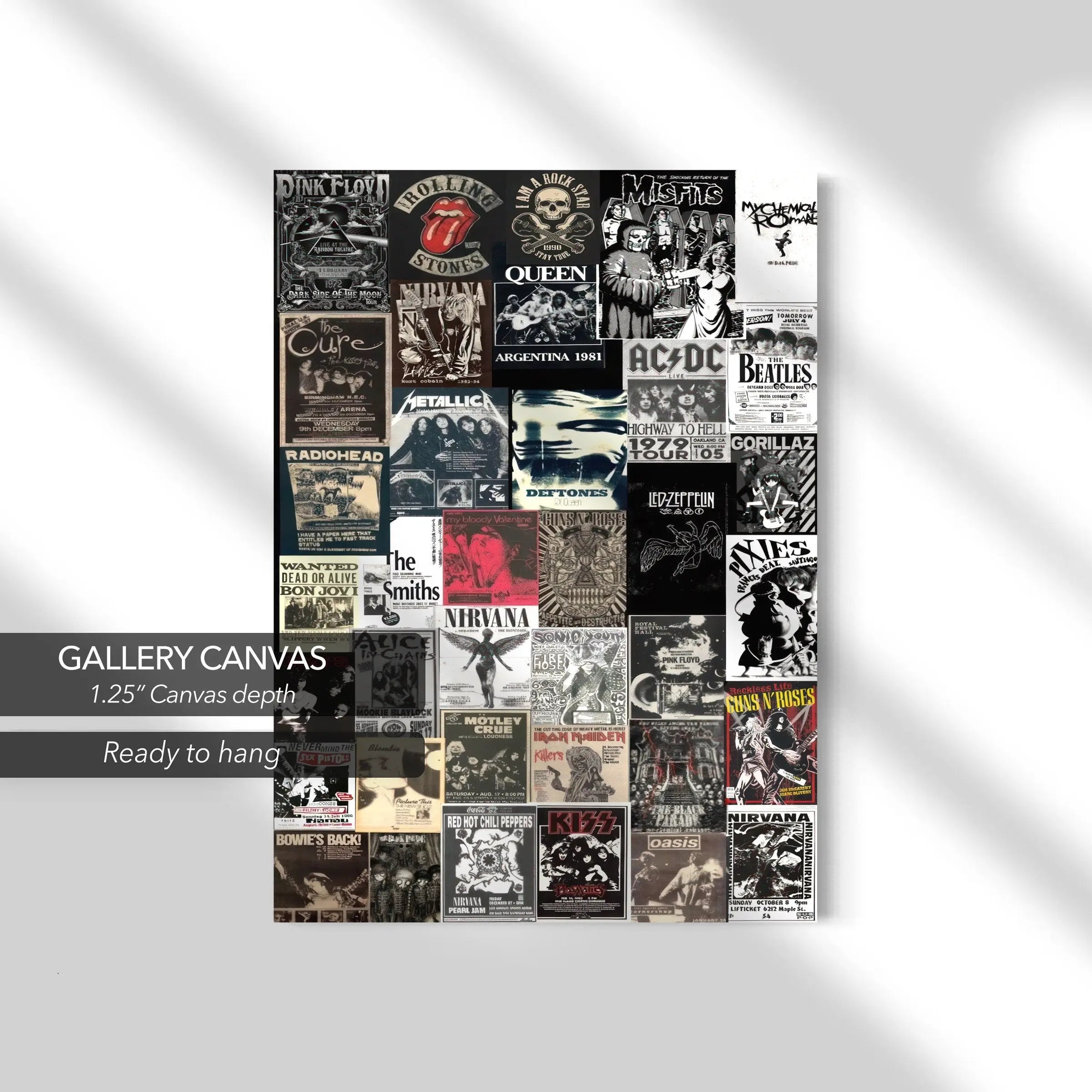 Classic Rock ‘n’ Roll Wall Art Collage Canvas Art | Poster Print Canvastoria