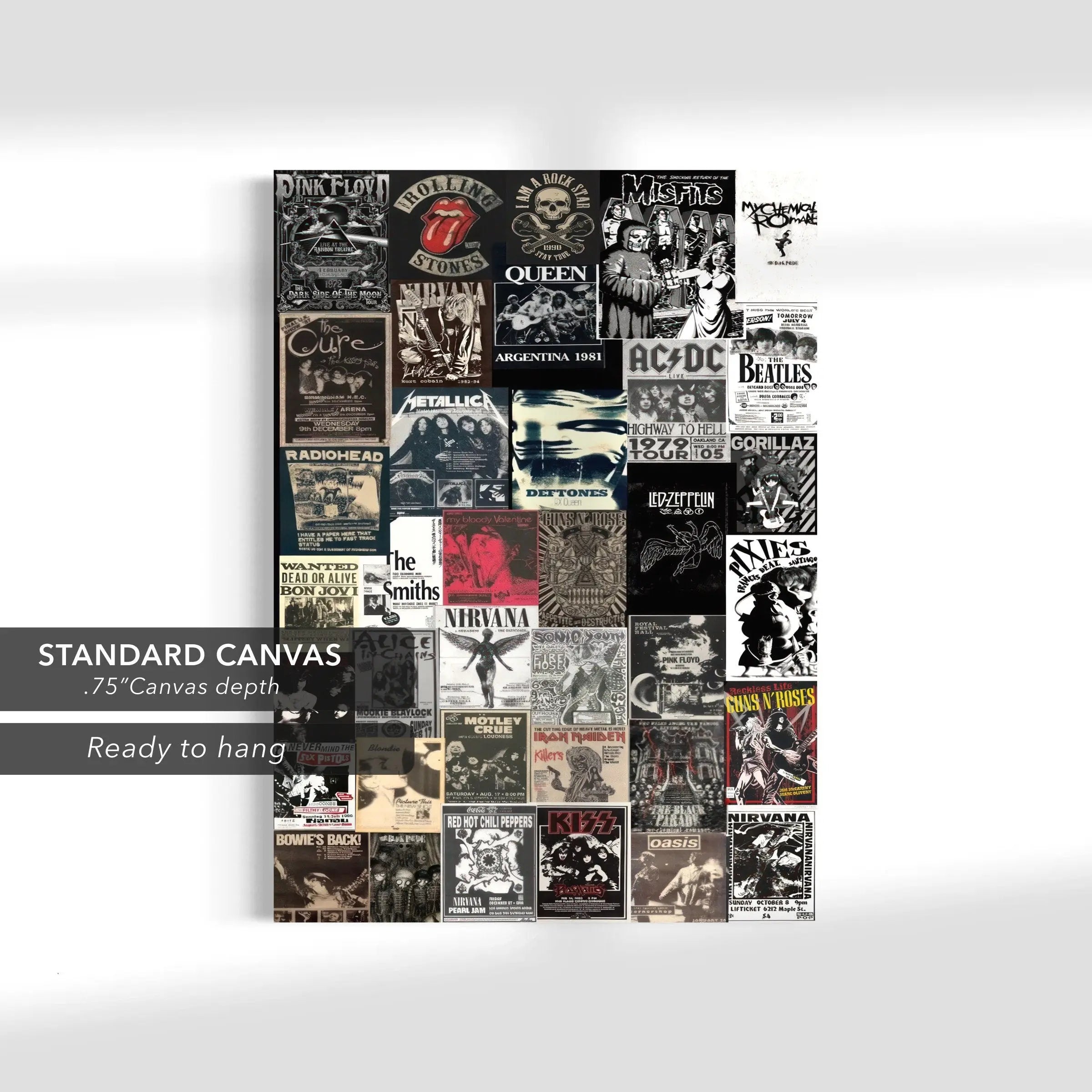 Classic Rock ‘n’ Roll Wall Art Collage Canvas Art | Poster Print Canvastoria