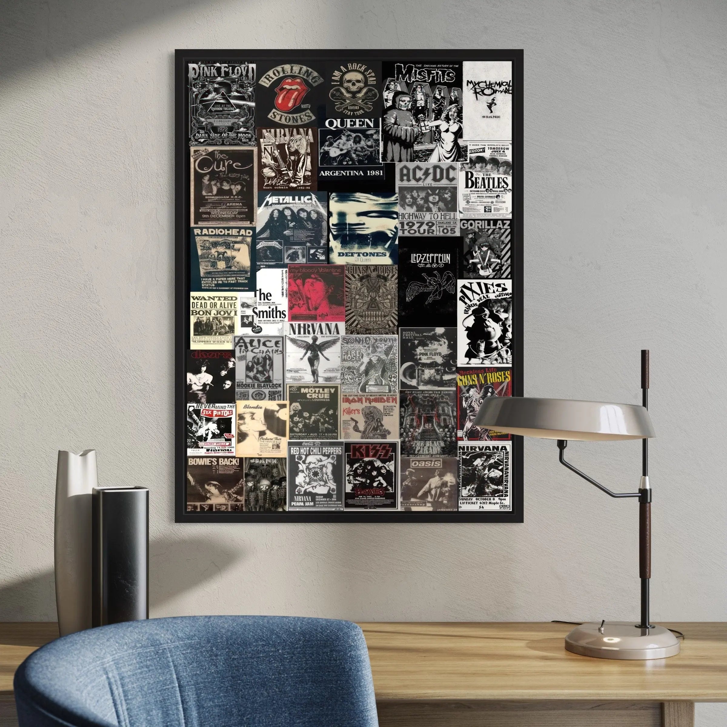 Classic Rock ‘n’ Roll Wall Art Collage Canvas Art | Poster Print Canvastoria