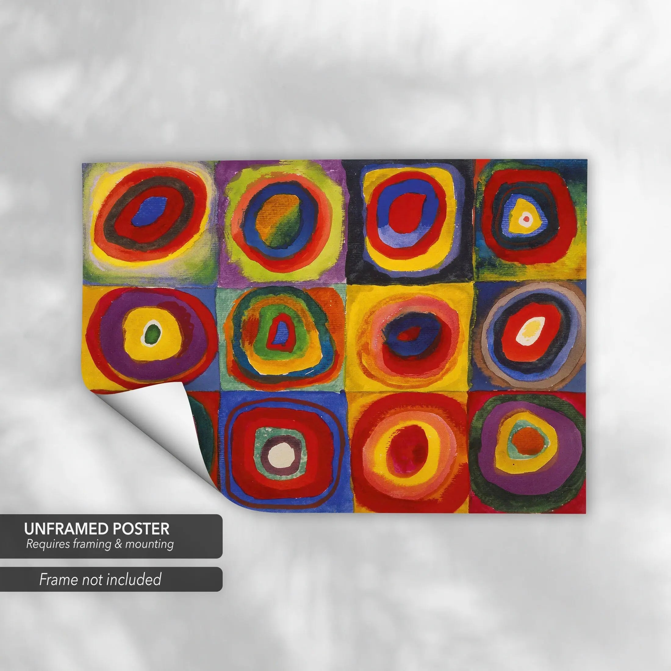 Wassily Kandinsky Color Study: Squares with Concentric Circles Canvas Art | Poster Print Canvastoria