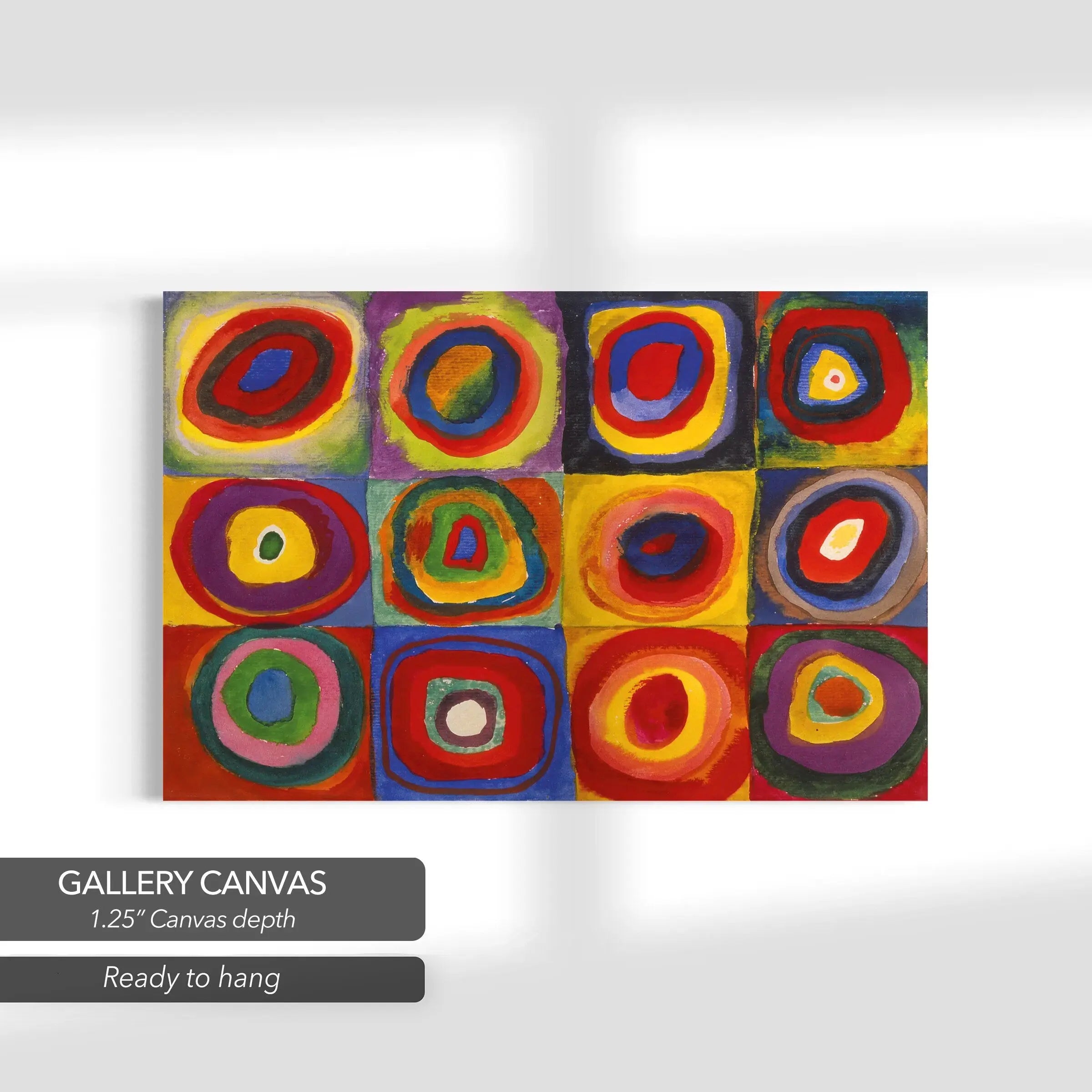 Wassily Kandinsky Color Study: Squares with Concentric Circles Canvas Art | Poster Print Canvastoria