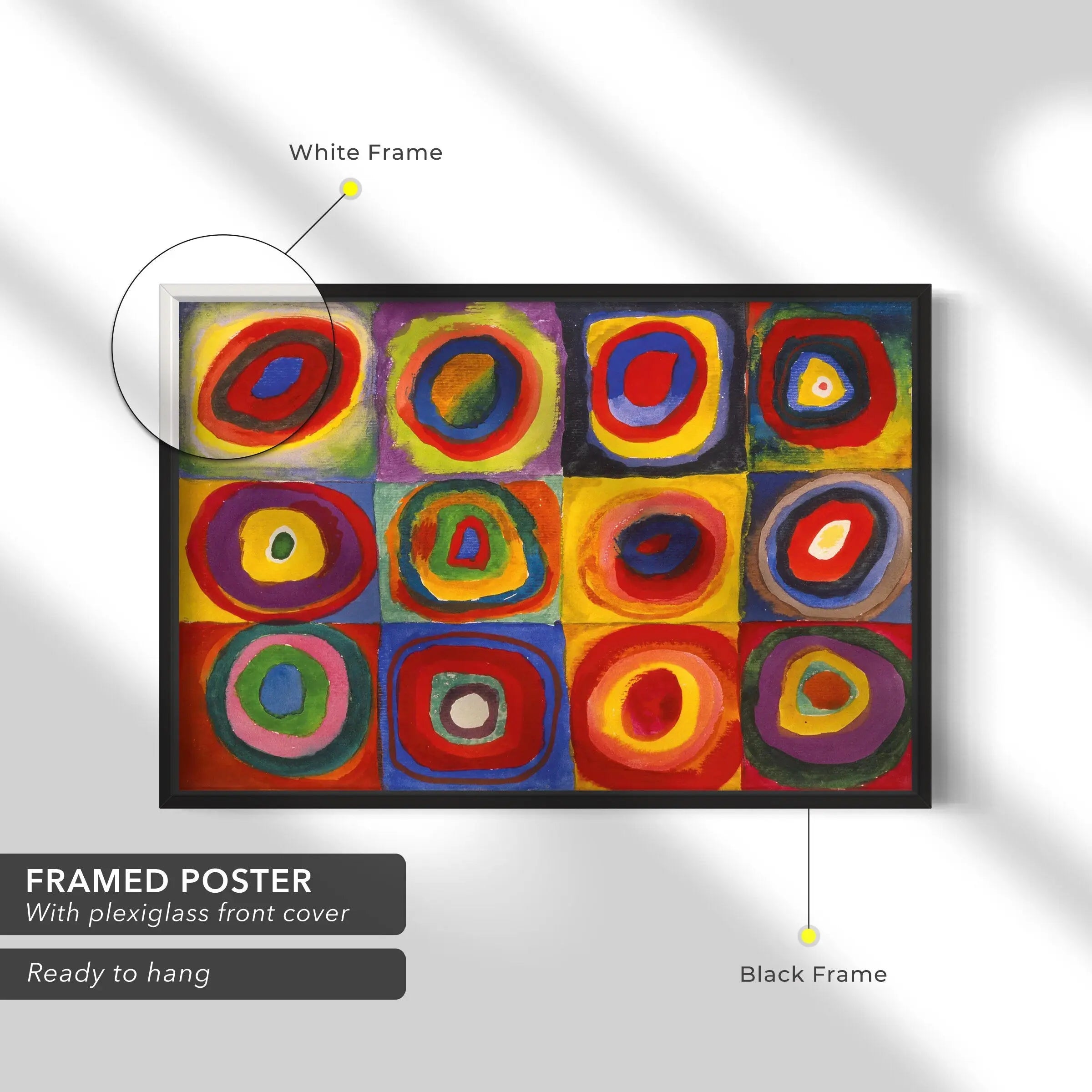 Wassily Kandinsky Color Study: Squares with Concentric Circles Canvas Art | Poster Print Canvastoria