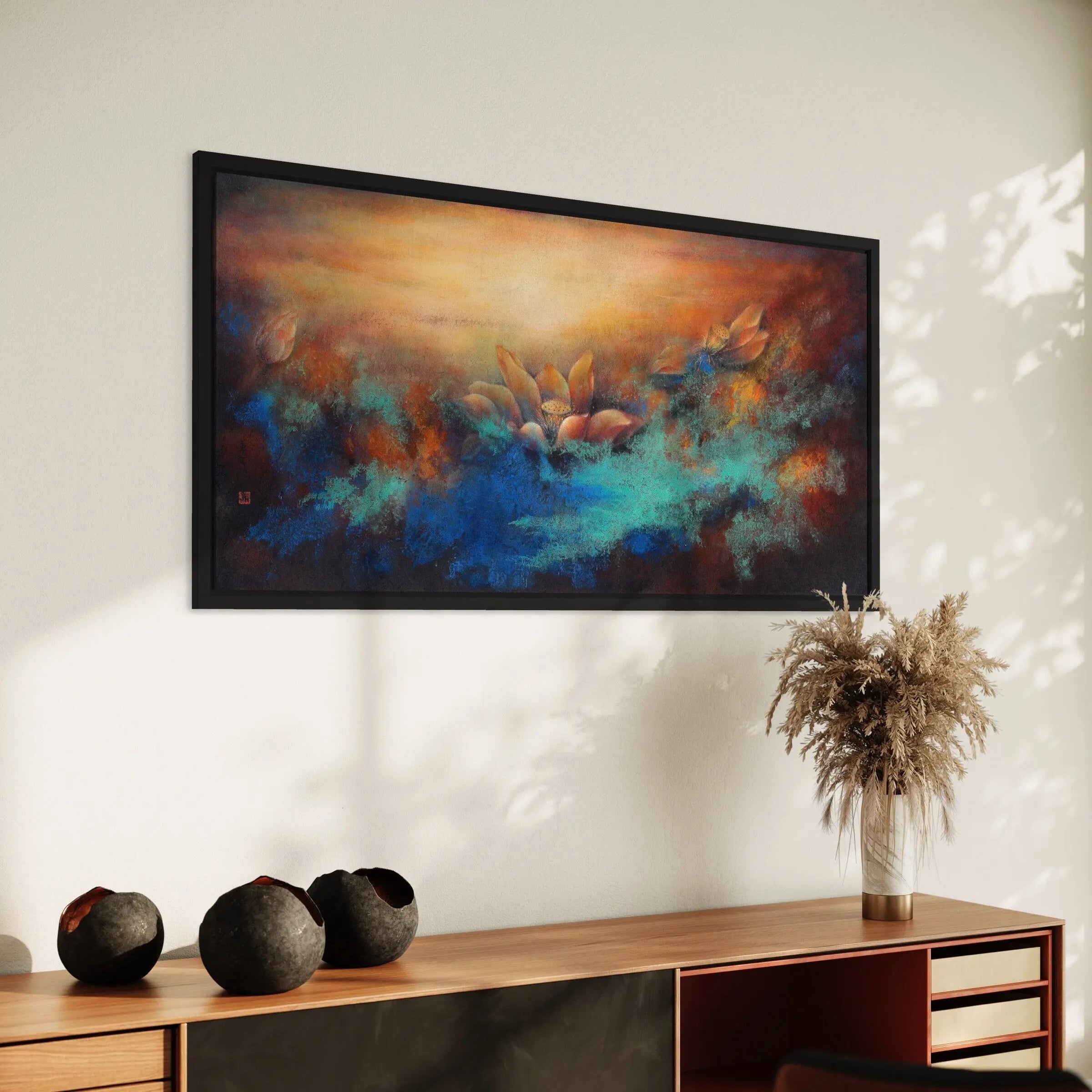 Louis Mak Imagery of Lotuses, Misty Mountains Art Canvas Art | Poster Print Canvastoria