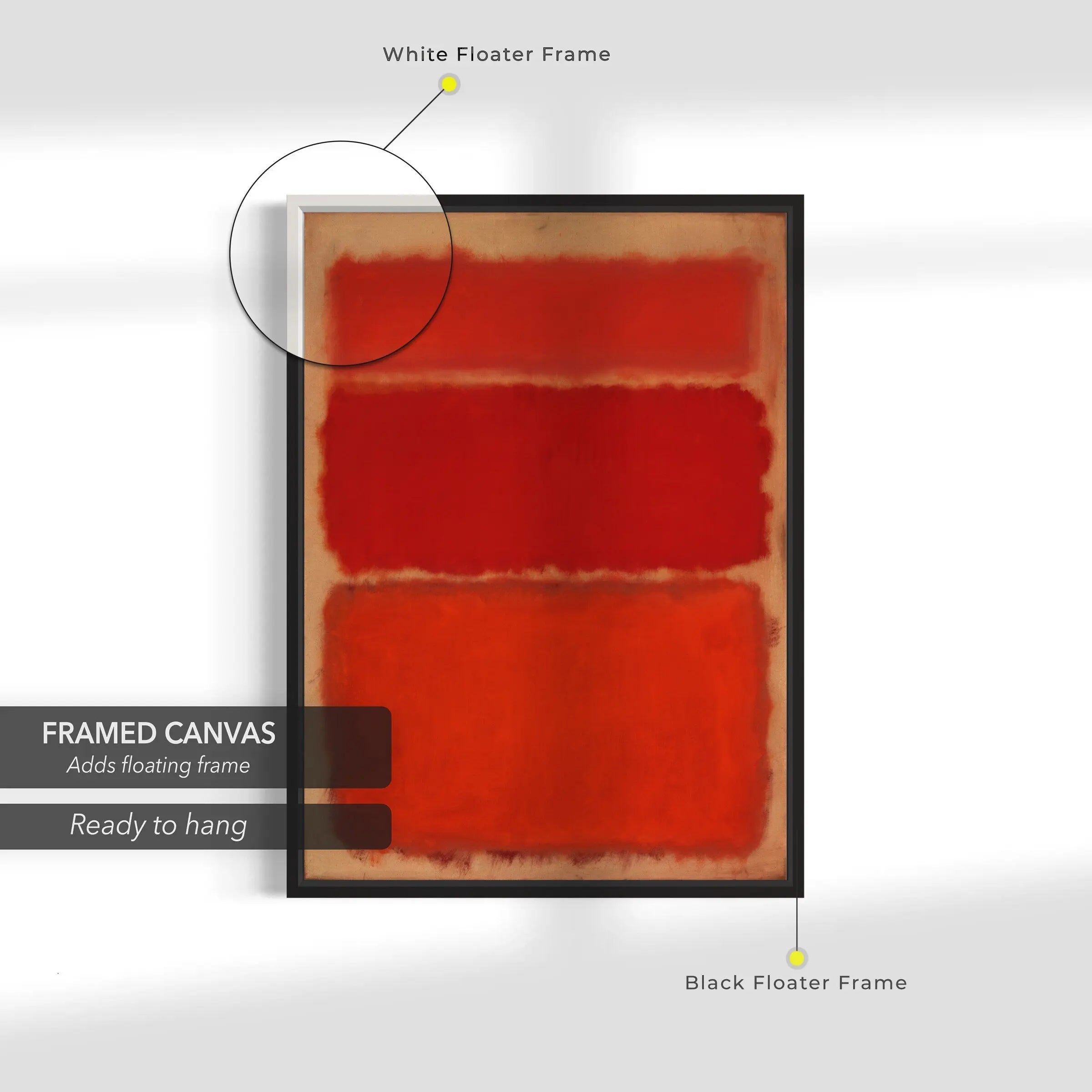 Mark Rothko (1903-1970) Untitled (Shades of Red) Canvas Art | Poster Print Canvastoria