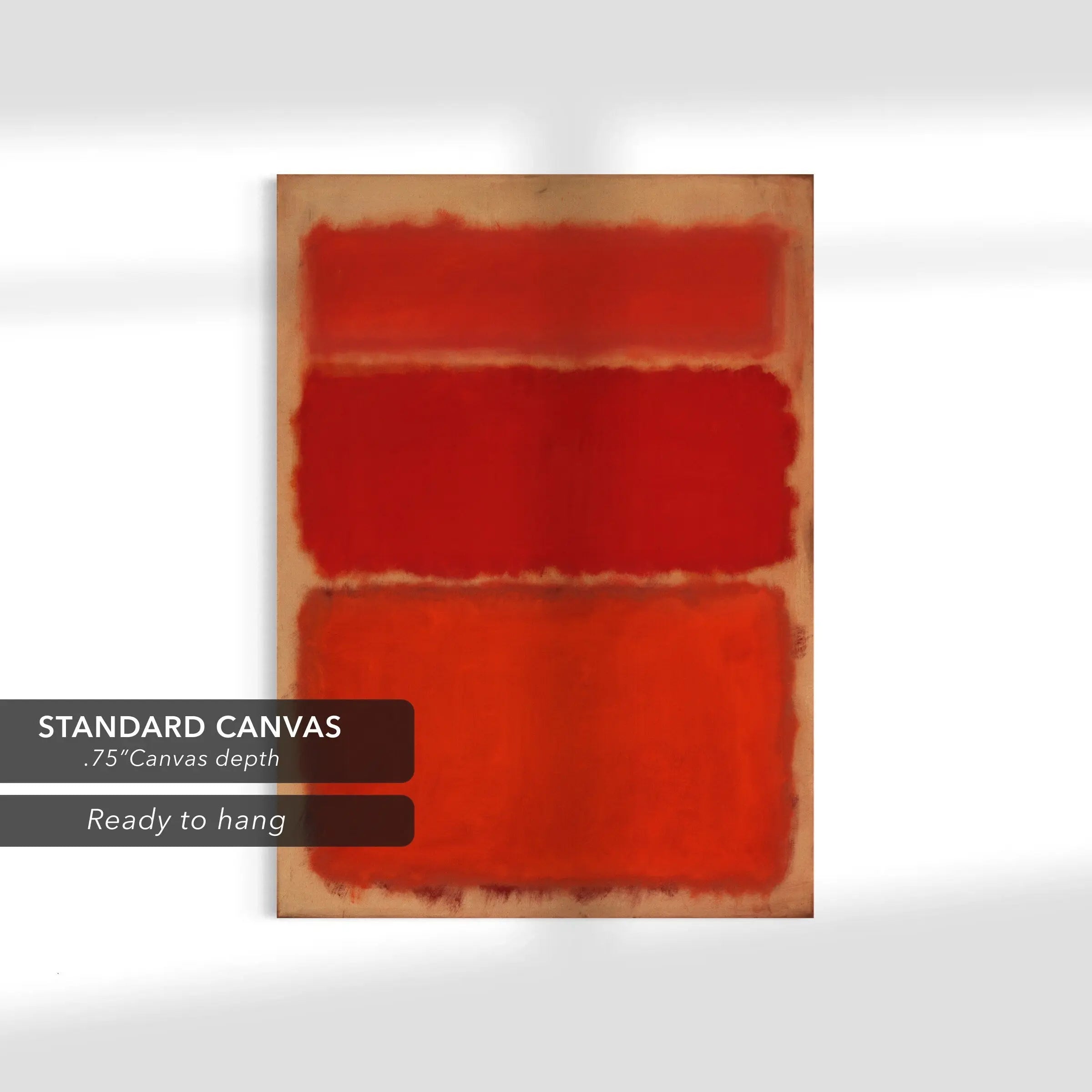 Mark Rothko (1903-1970) Untitled (Shades of Red) Canvas Art | Poster Print Canvastoria
