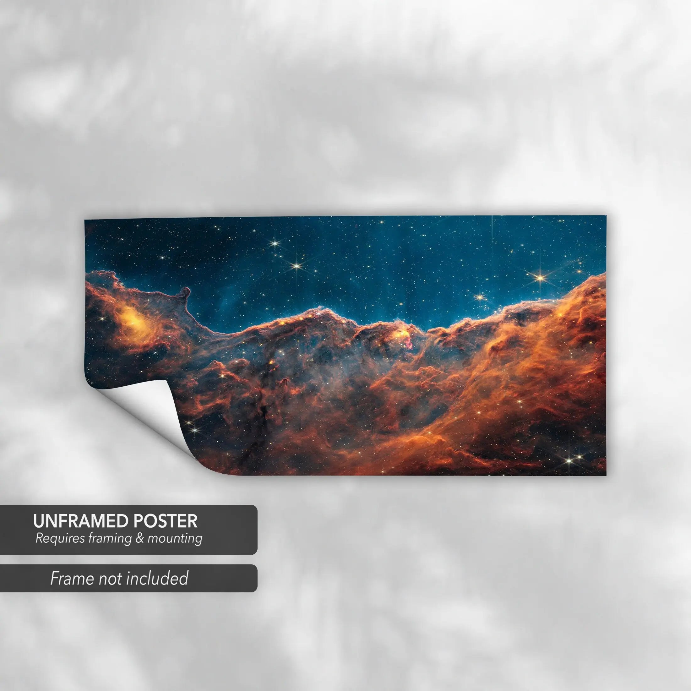 James Webb's View of the ‘Cosmic Cliffs’ Carina Nebula Canvas Art | Poster Print Canvastoria