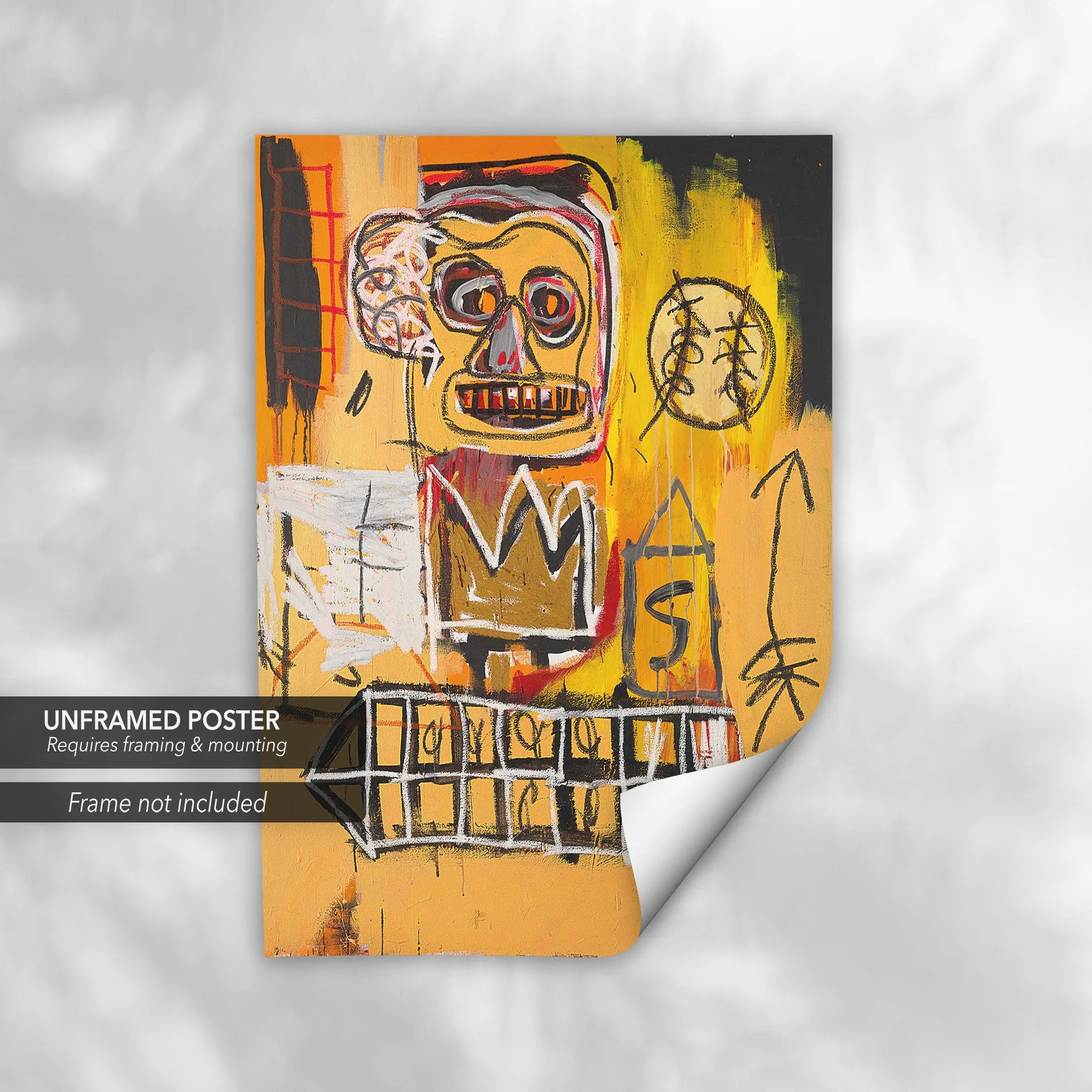 Jean-Michel Basquiat Untitled (Orange Sports Figure), 1982 Canvas Art | Poster Print Canvastoria