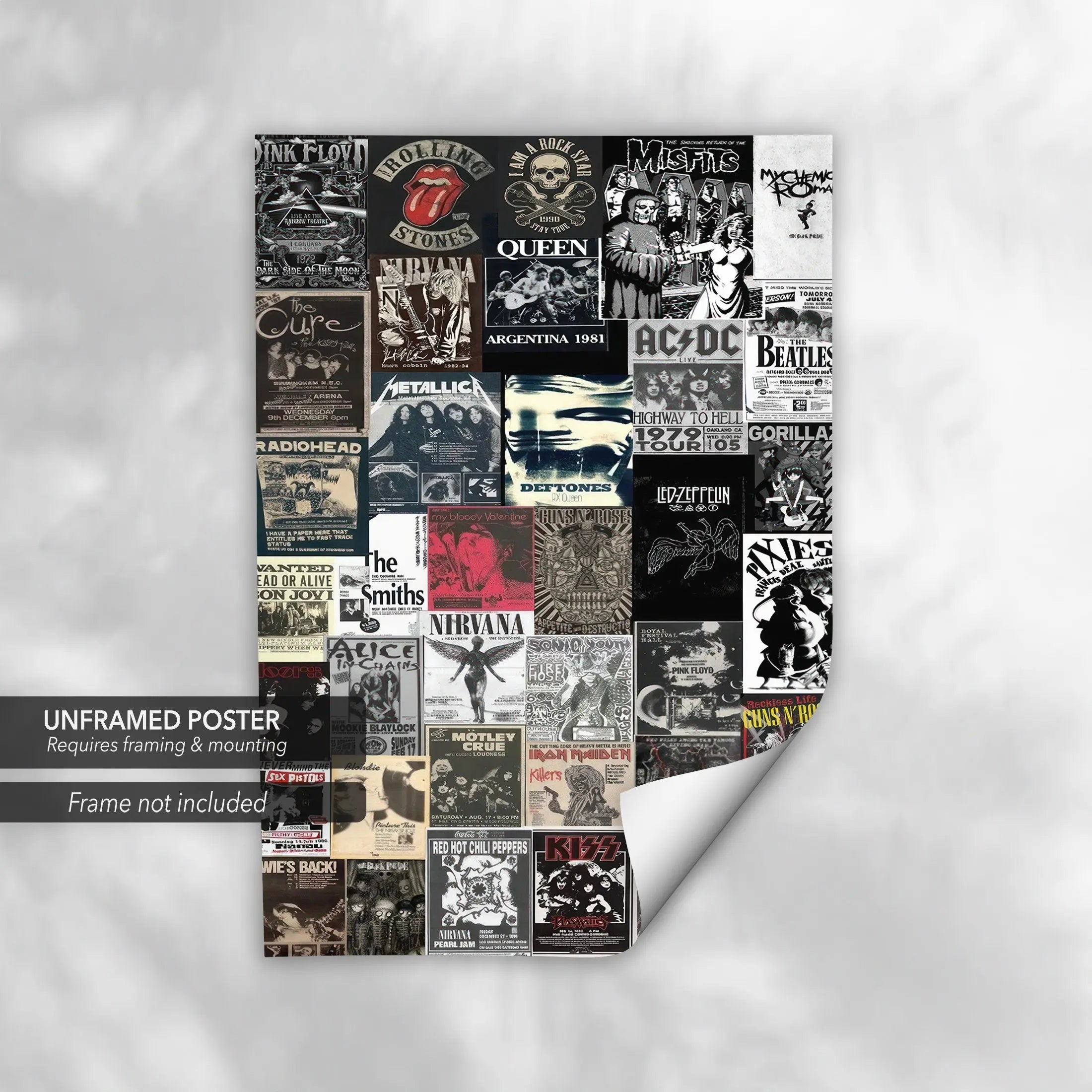 Classic Rock ‘n’ Roll Wall Art Collage Canvas Art | Poster Print Canvastoria