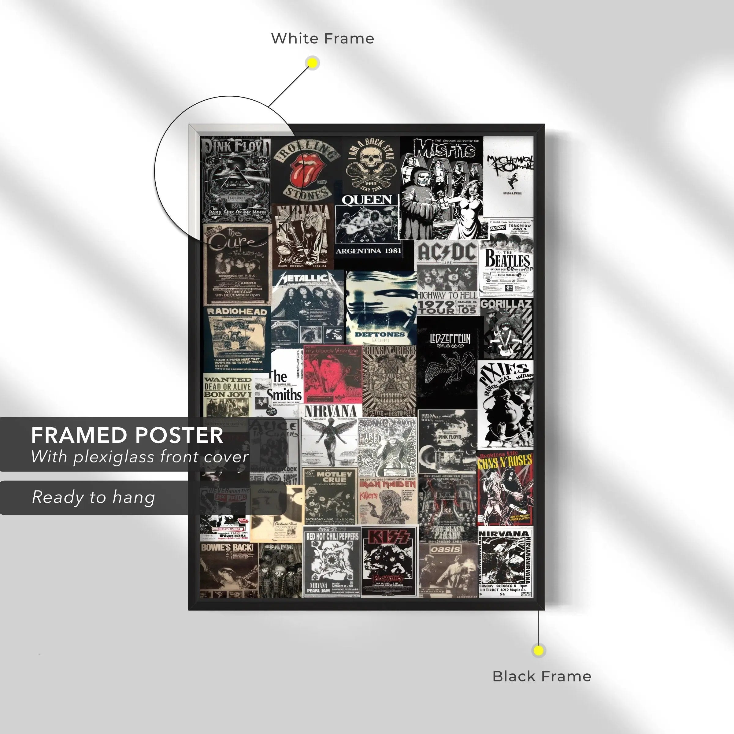 Classic Rock ‘n’ Roll Wall Art Collage Canvas Art | Poster Print Canvastoria
