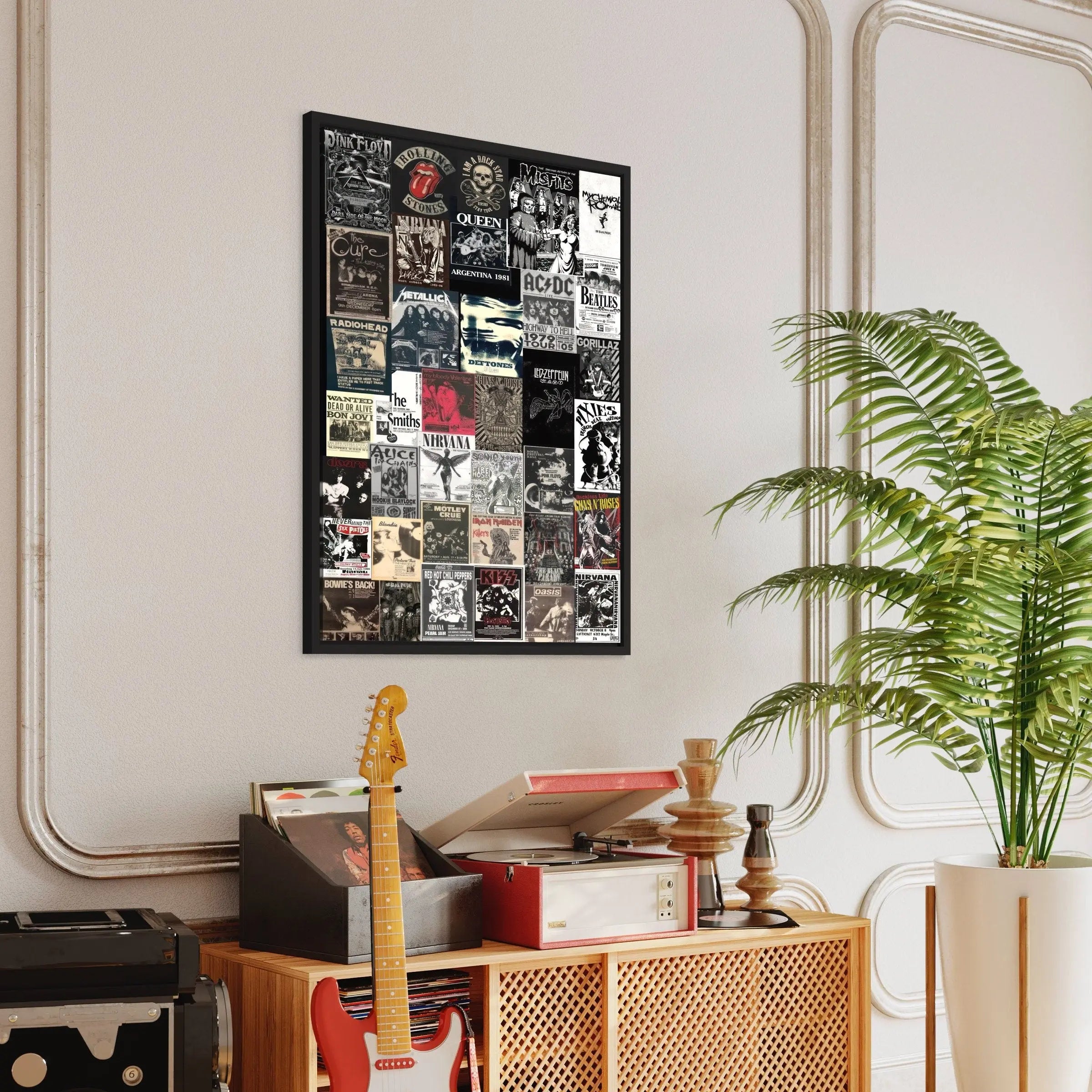 Classic Rock ‘n’ Roll Wall Art Collage Canvas Art | Poster Print Canvastoria