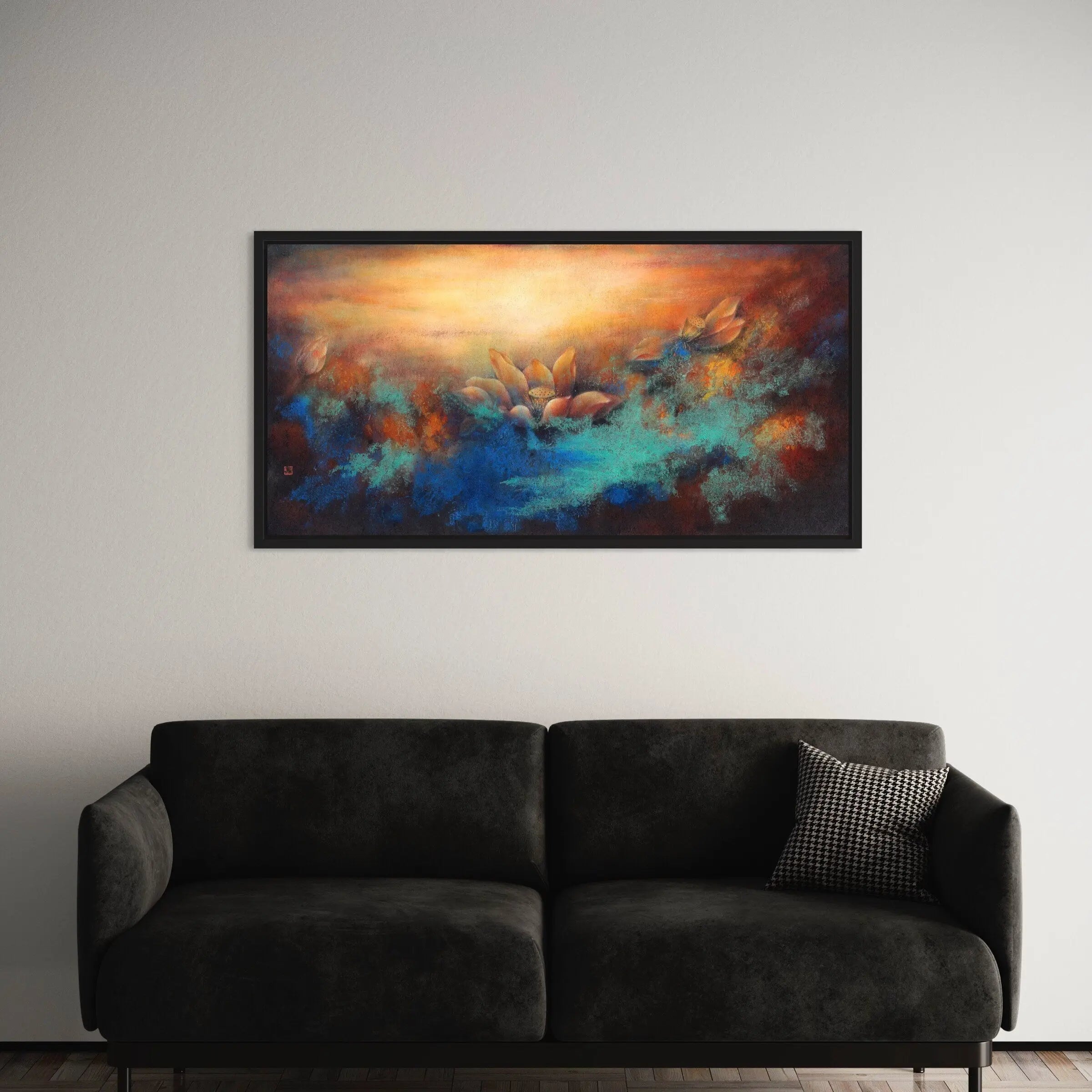 Louis Mak Imagery of Lotuses, Misty Mountains Art Canvas Art | Poster Print Canvastoria