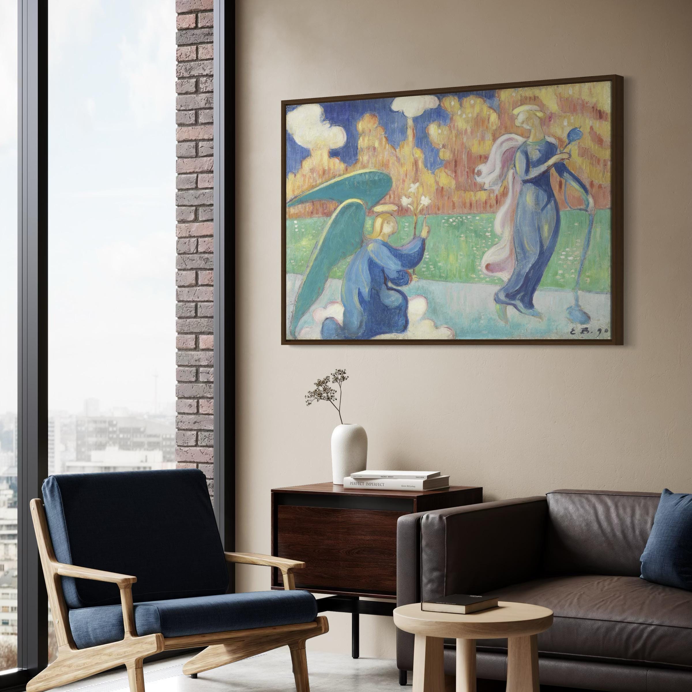 Emile Bernard L'annonciation 1890 Mid Century Canvas Art | Poster Print