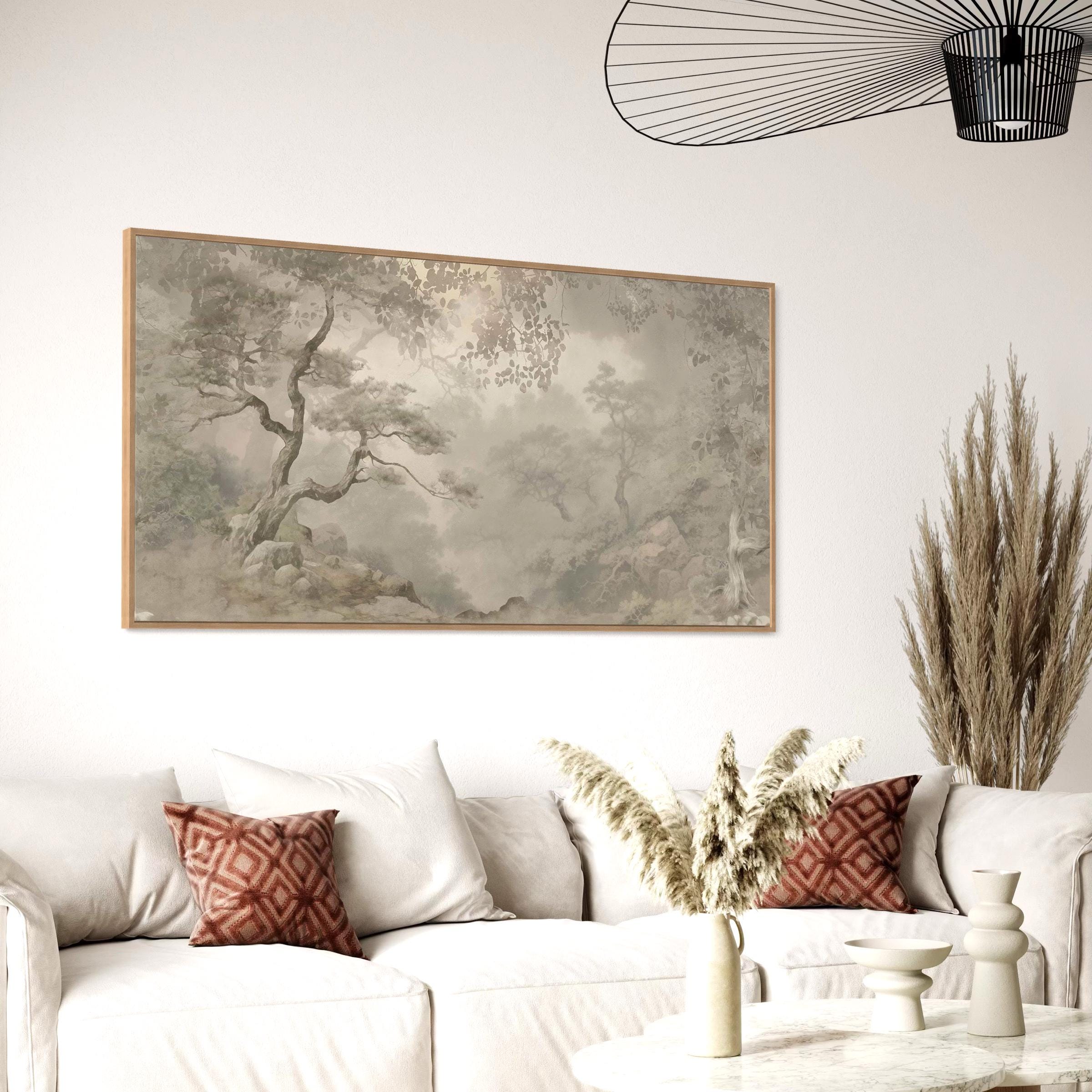 Mid Century Modern Wall Art Canvas | Poster Print | Alexander Behang Abstract Landscape